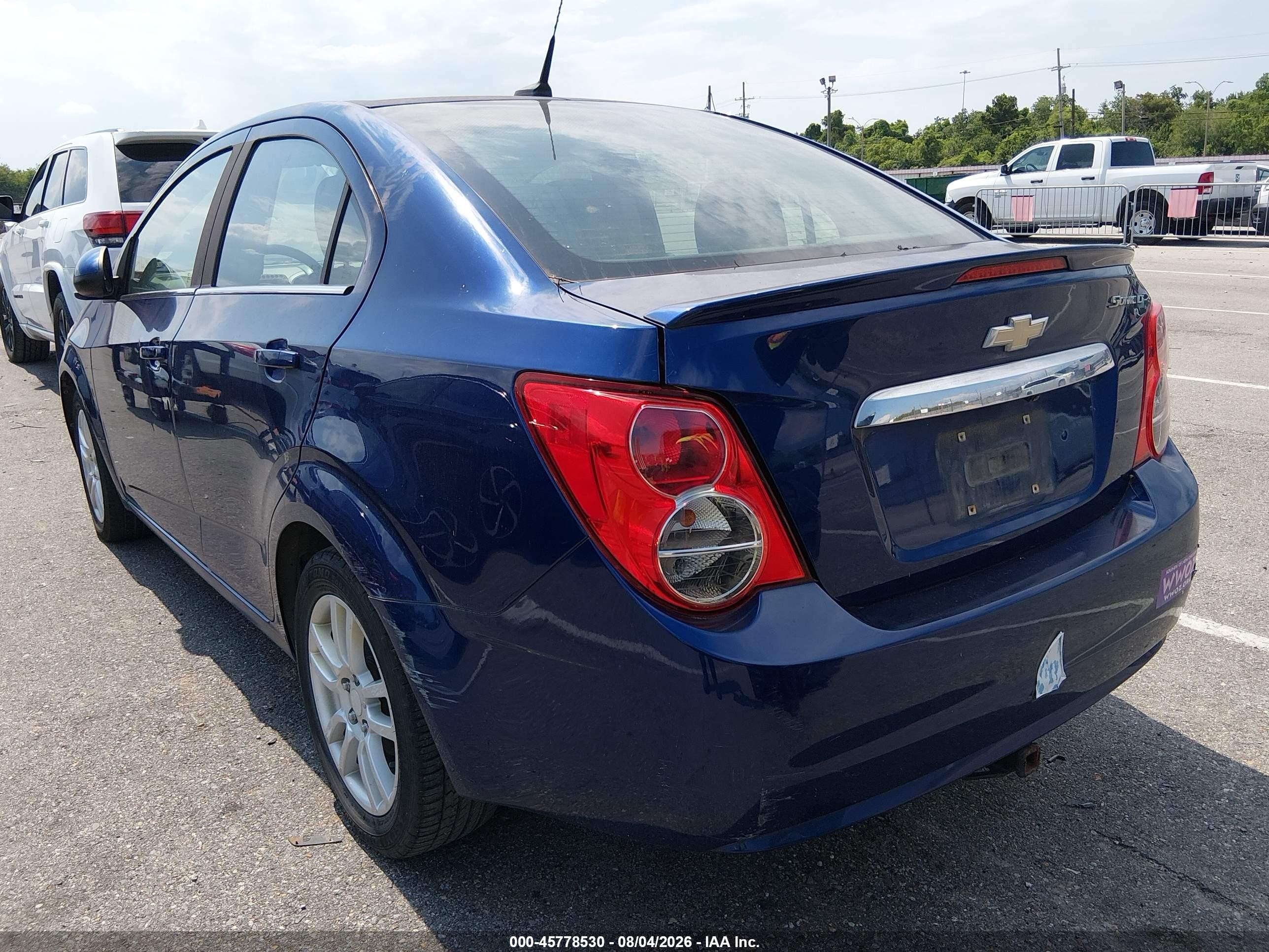2014 Chevrolet Sonic Lt Auto Синий vin: 1G1JC5SH9E4143520