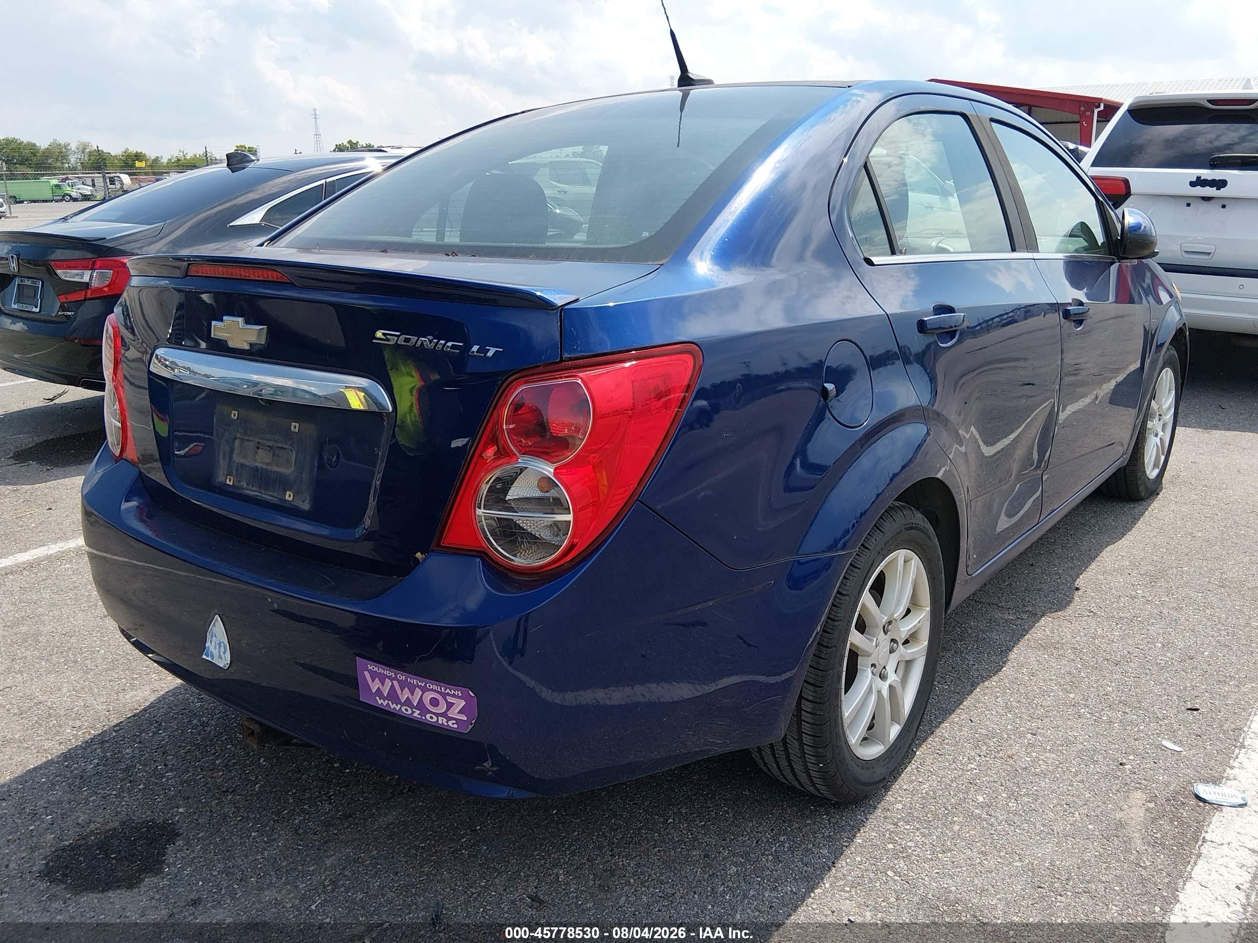 2014 Chevrolet Sonic Lt Auto Синий vin: 1G1JC5SH9E4143520