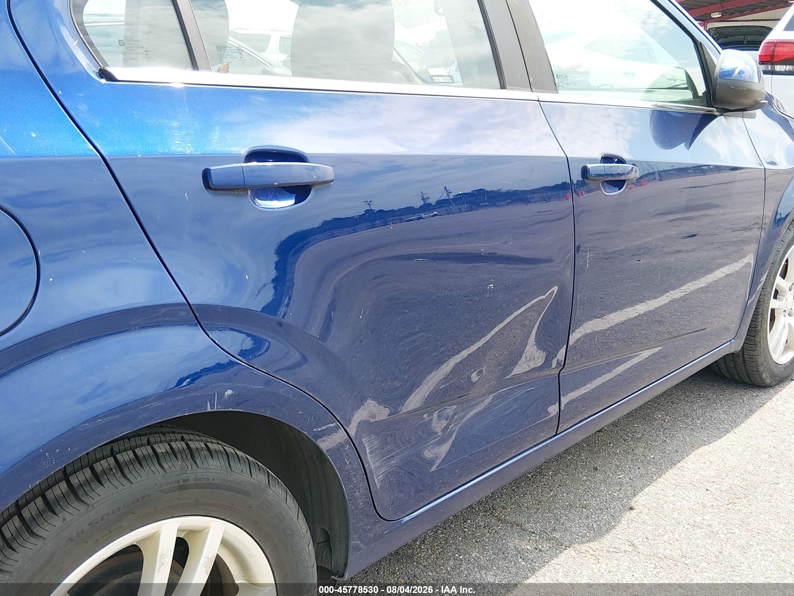 2014 Chevrolet Sonic Lt Auto Синий vin: 1G1JC5SH9E4143520