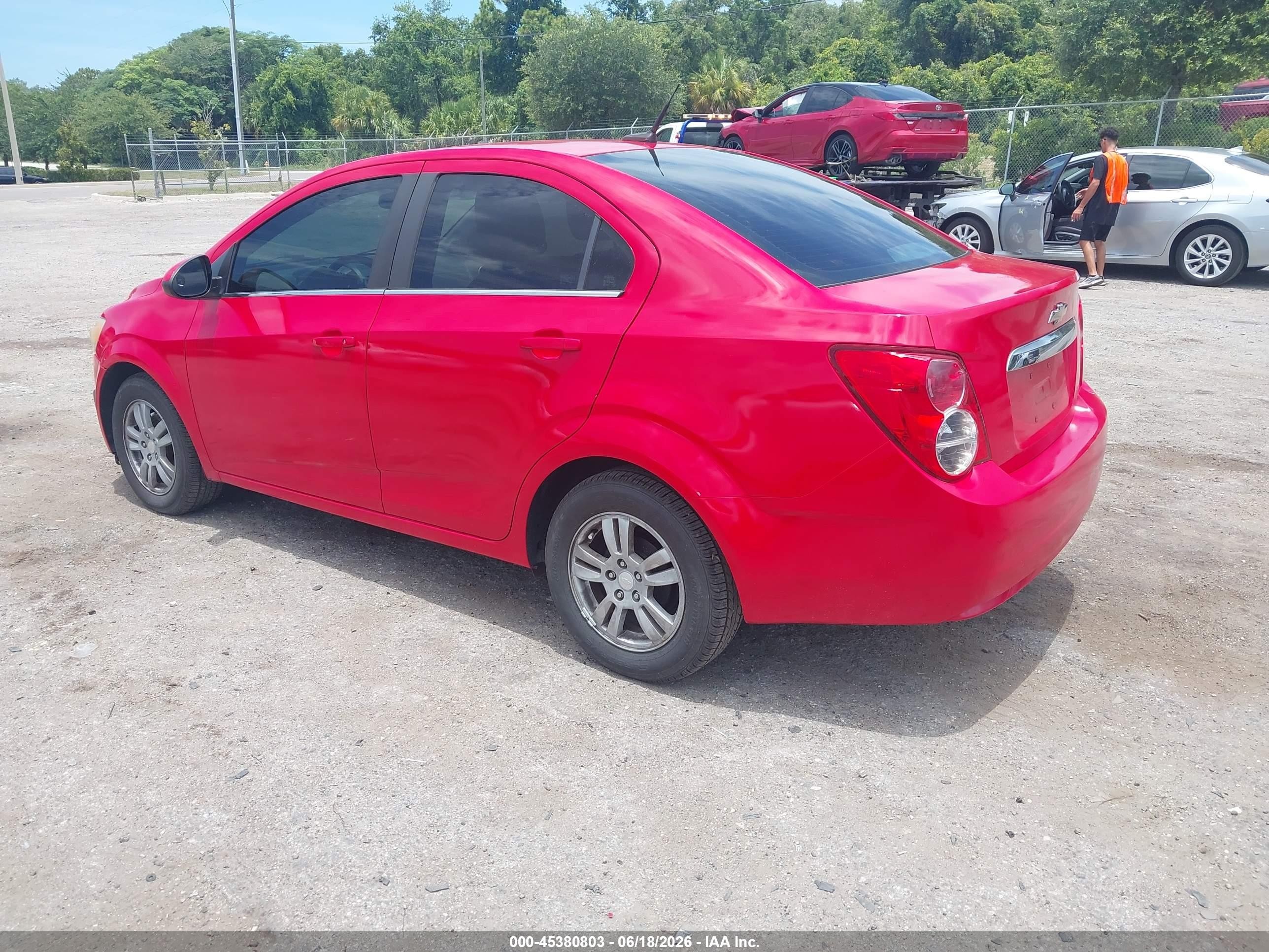 2014 Chevrolet Sonic Lt Auto Red vin: 1G1JC5SH9E4163203