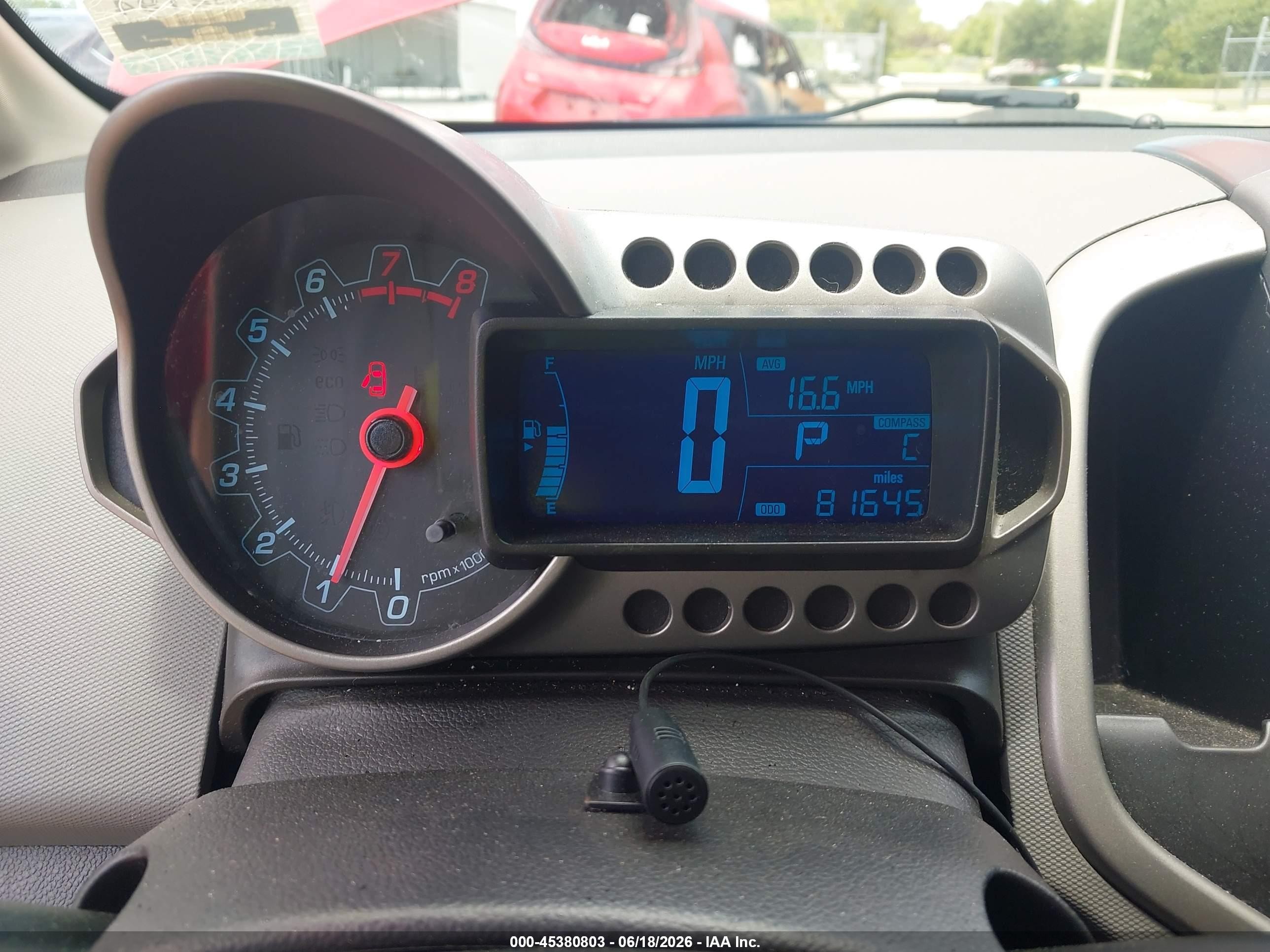 2014 Chevrolet Sonic Lt Auto Red vin: 1G1JC5SH9E4163203