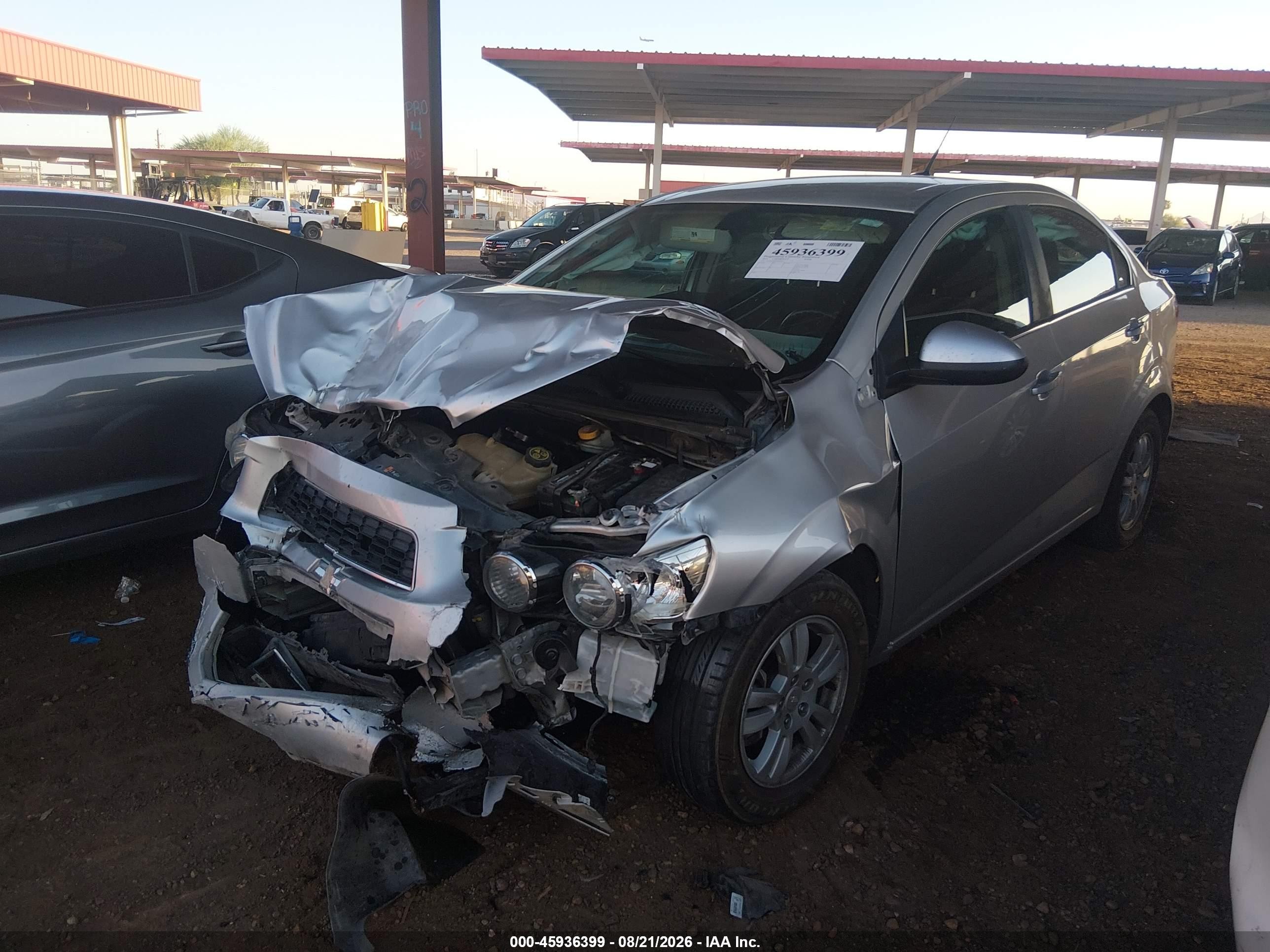 2014 Chevrolet Sonic Lt Auto Silver vin: 1G1JC5SH9E4200671