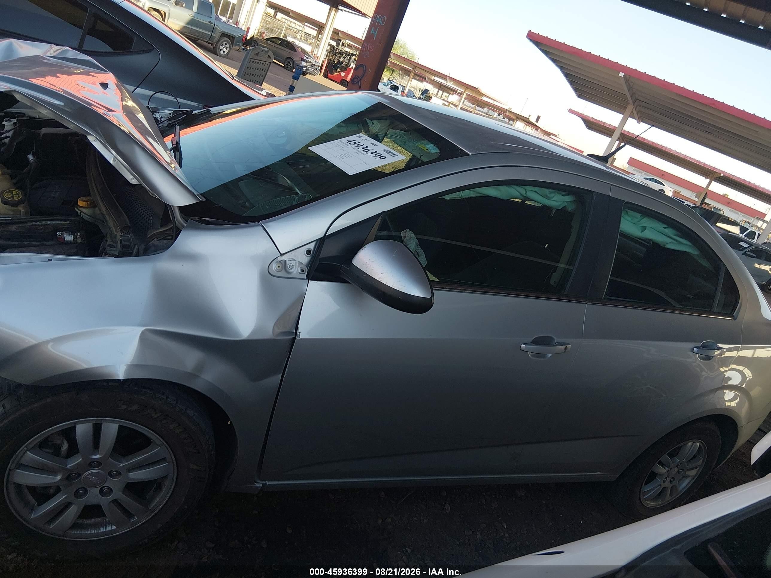 2014 Chevrolet Sonic Lt Auto Silver vin: 1G1JC5SH9E4200671