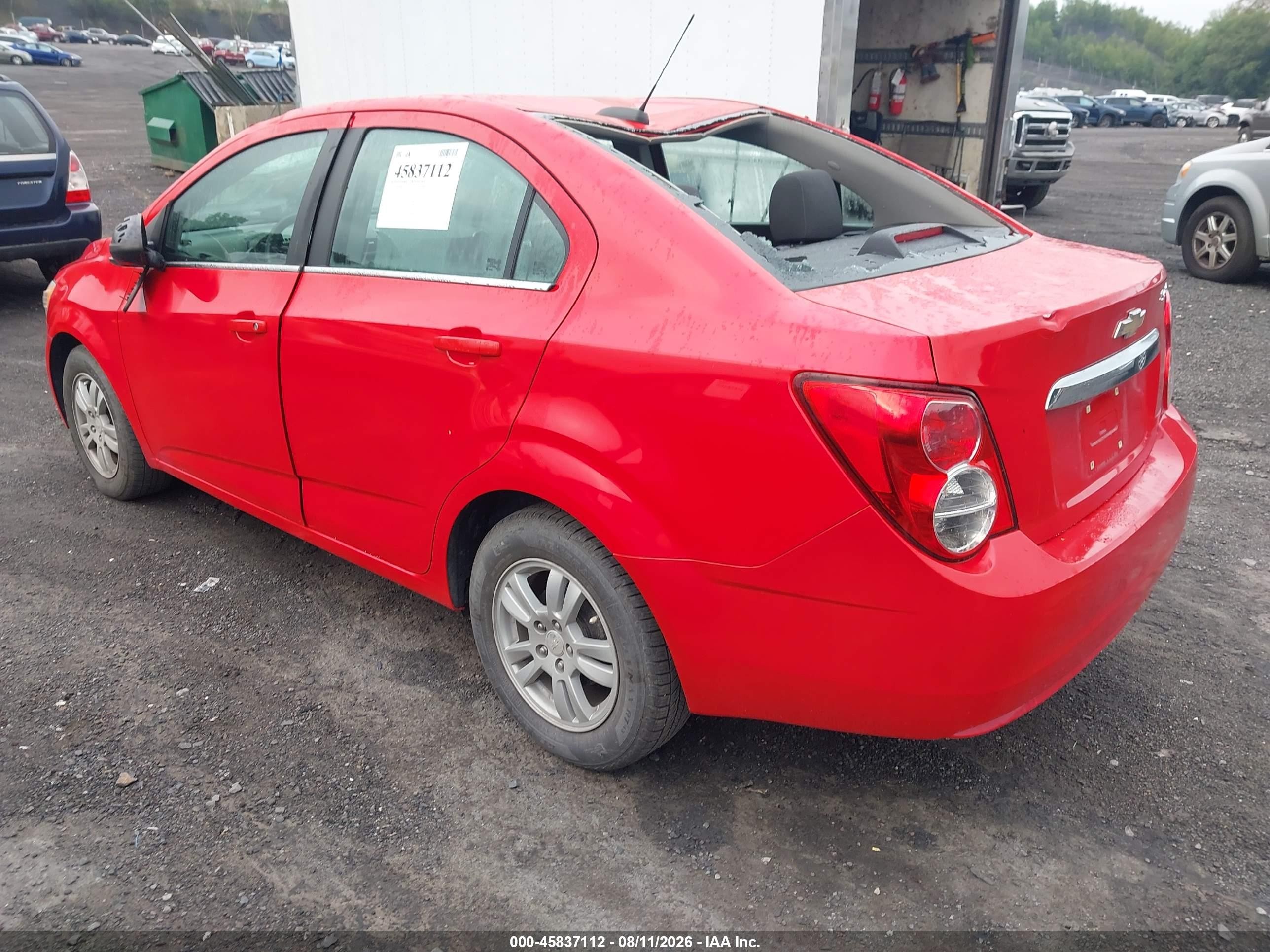 2015 Chevrolet Sonic Lt Auto Красный vin: 1G1JC5SH9F4173750