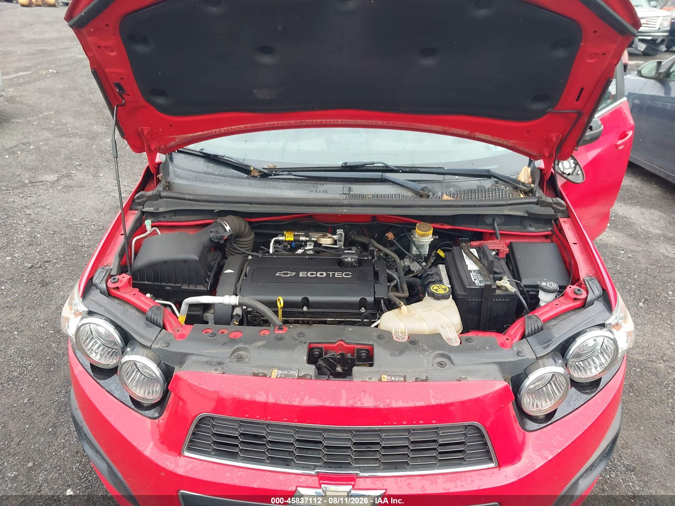 2015 Chevrolet Sonic Lt Auto Красный vin: 1G1JC5SH9F4173750