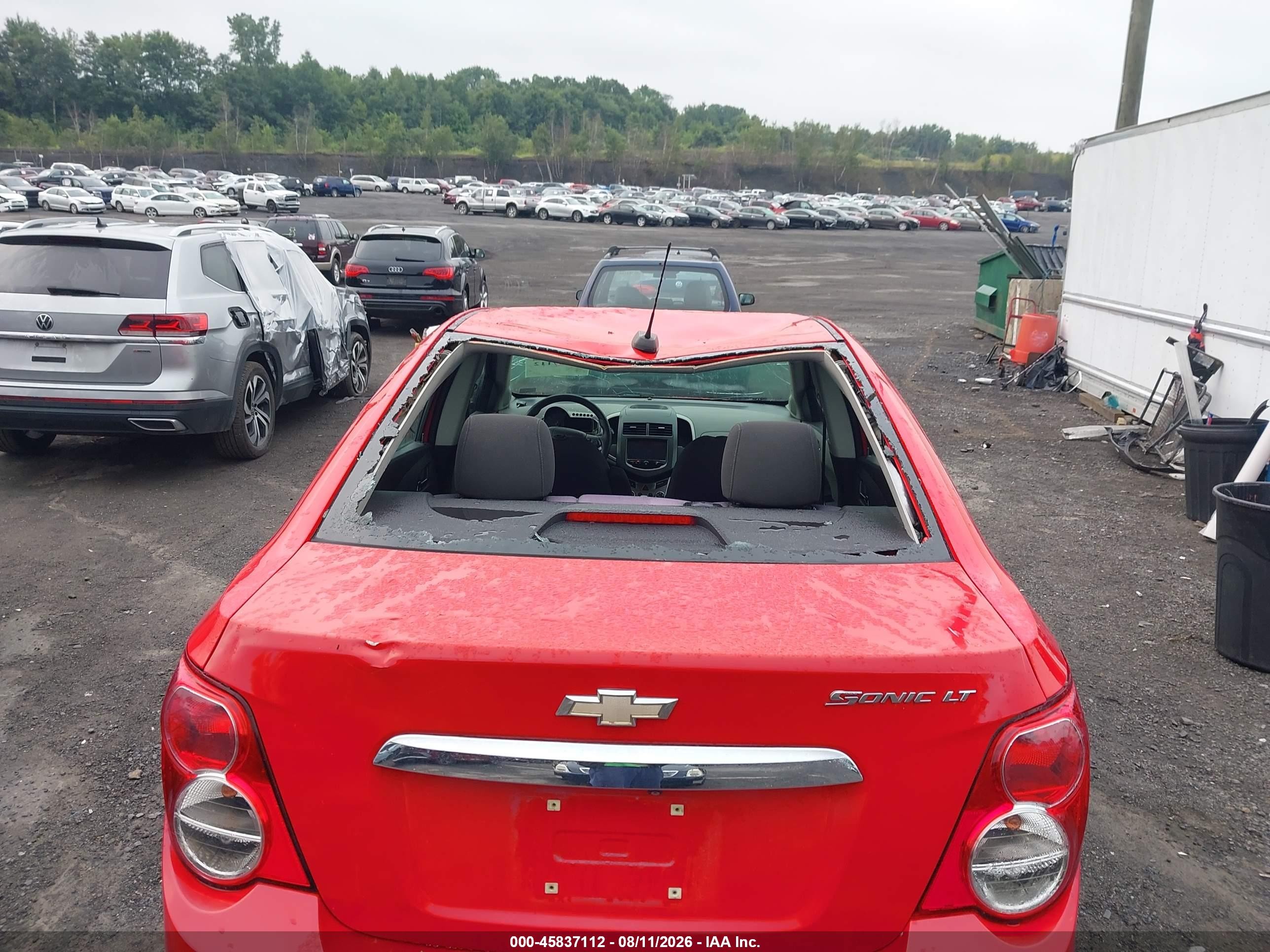 2015 Chevrolet Sonic Lt Auto Красный vin: 1G1JC5SH9F4173750