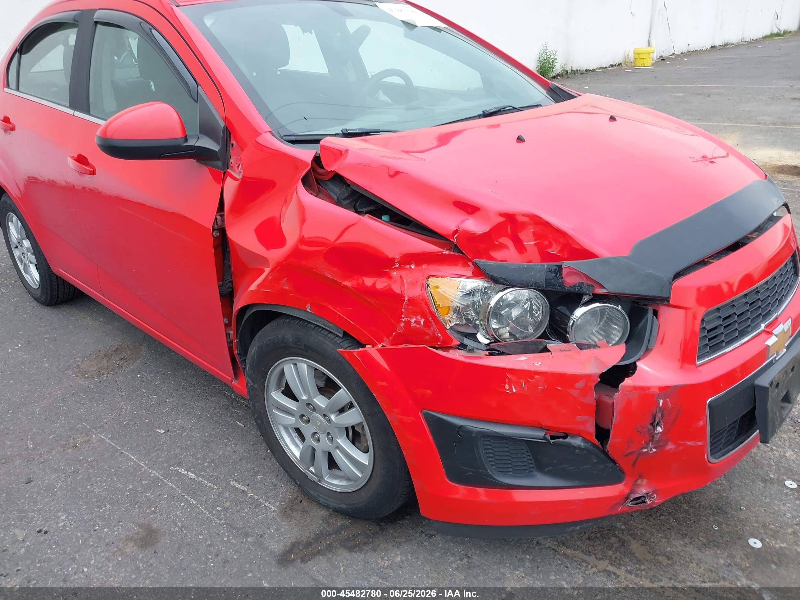 2015 Chevrolet Sonic Lt Auto Red vin: 1G1JC5SH9F4183856