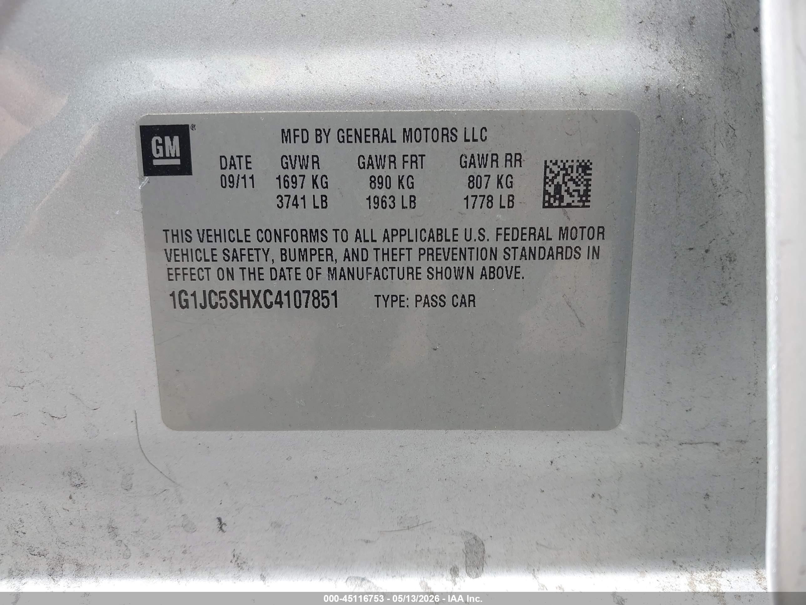 2012 Chevrolet Sonic 2lt Silver vin: 1G1JC5SHXC4107851