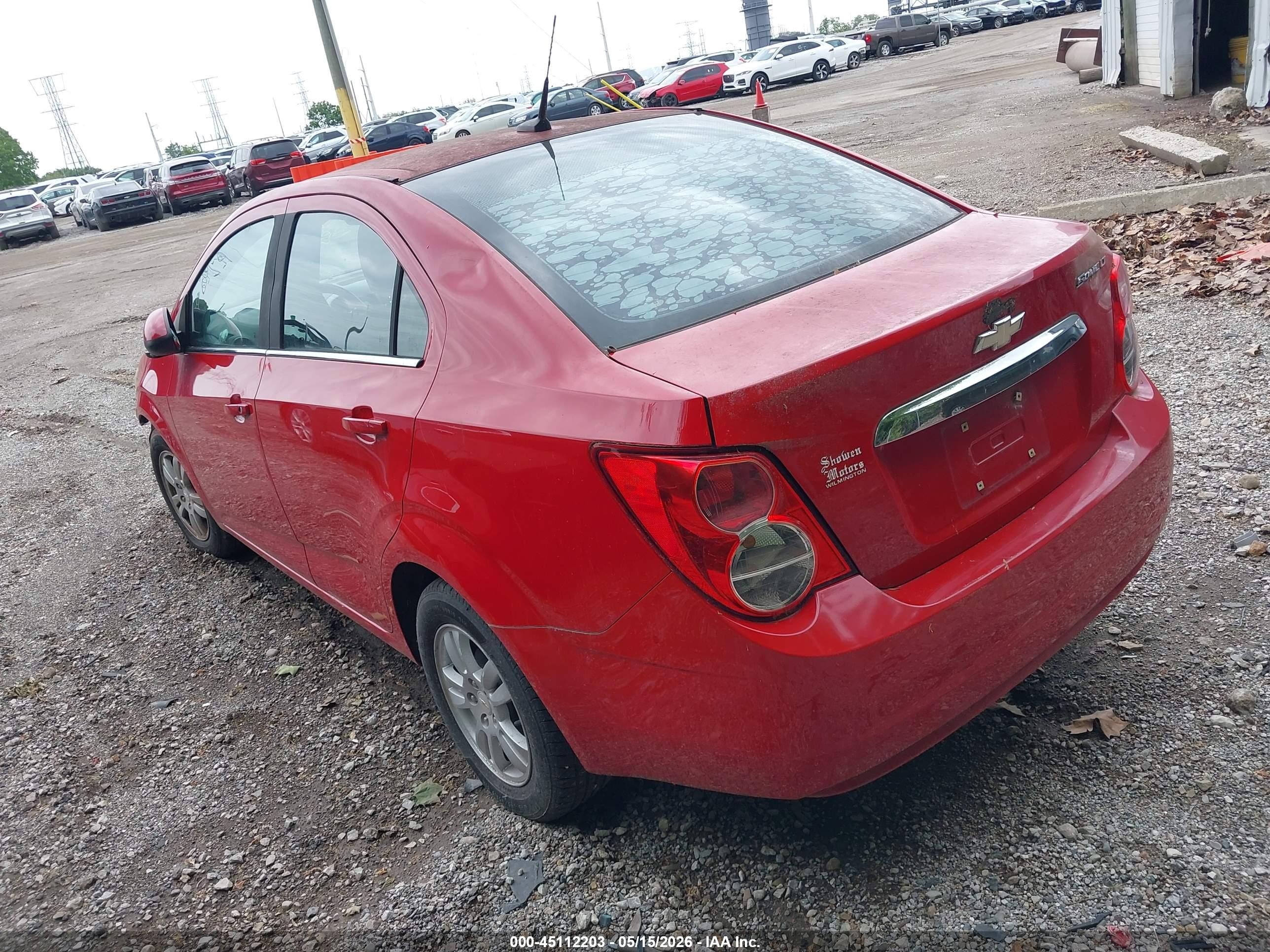 2012 Chevrolet Sonic 2lt Красный vin: 1G1JC5SHXC4163854
