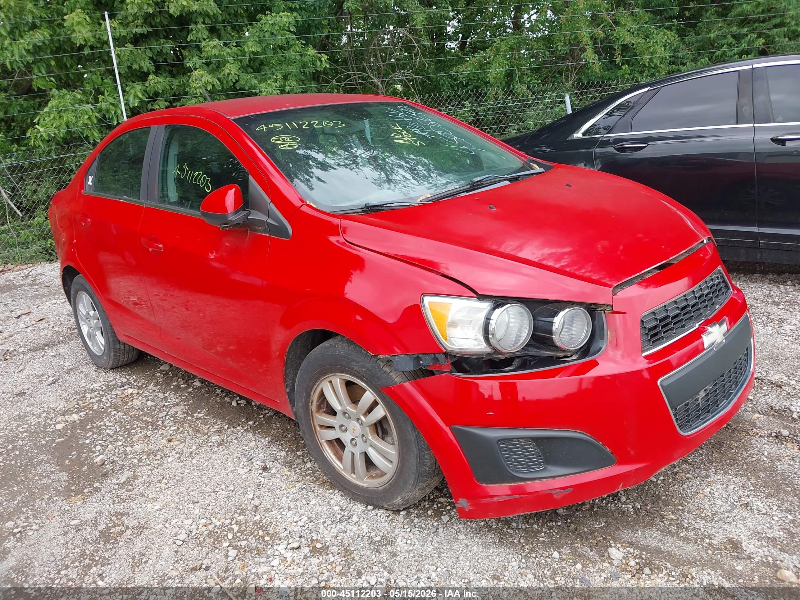 2012 Chevrolet Sonic 2lt Красный vin: 1G1JC5SHXC4163854