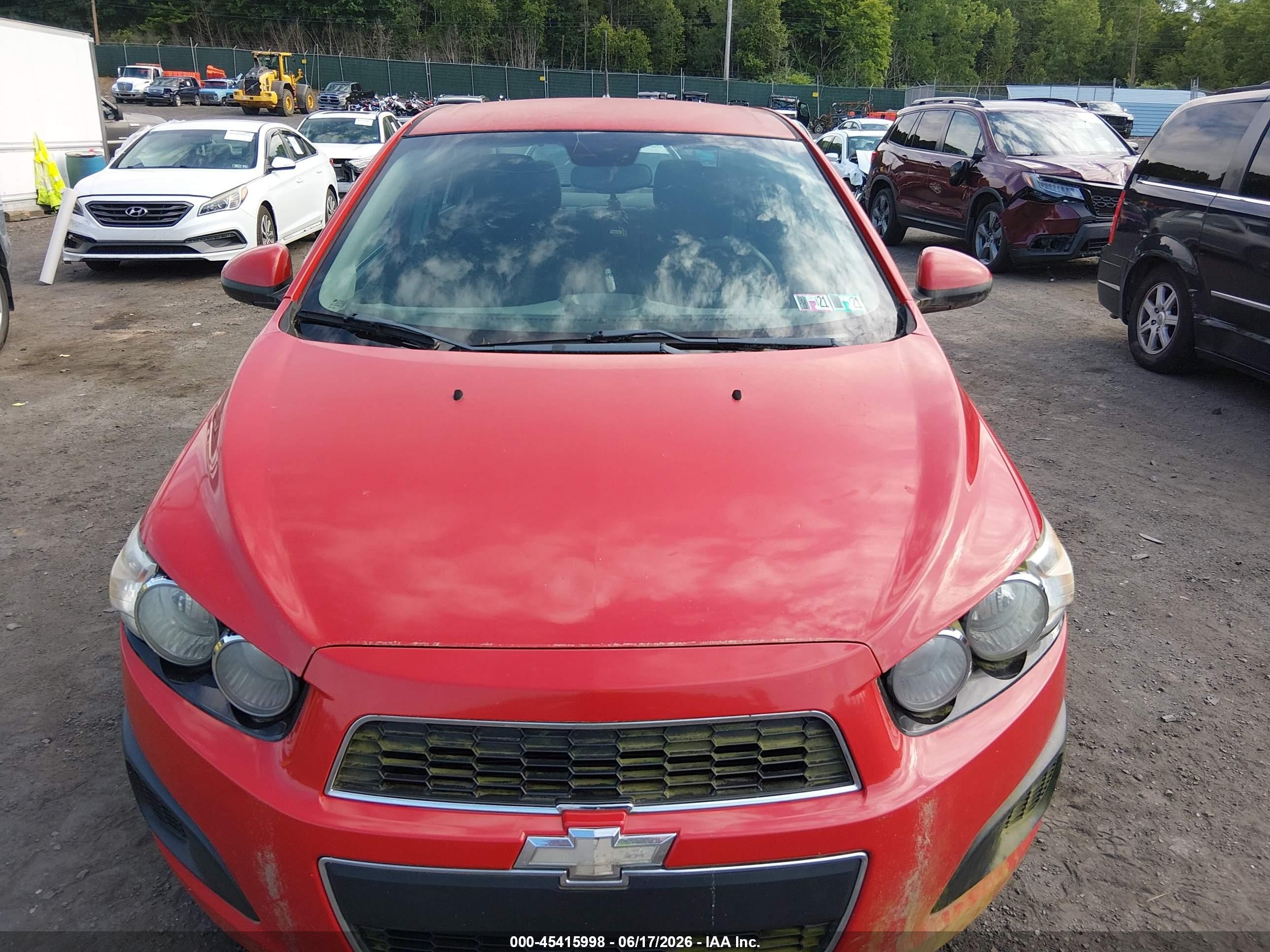 2012 Chevrolet Sonic 2lt Red vin: 1G1JC5SHXC4208355