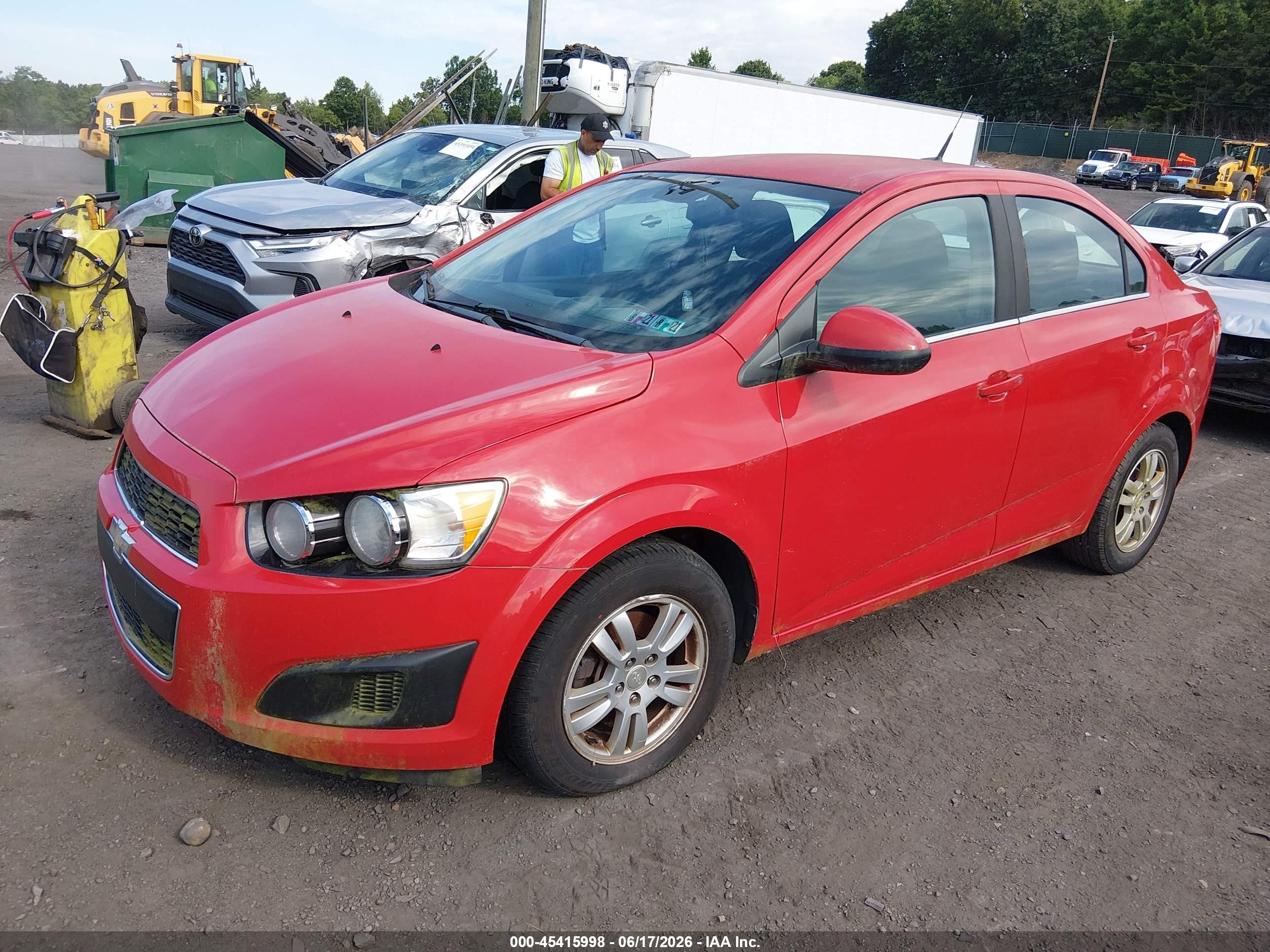 2012 Chevrolet Sonic 2lt Red vin: 1G1JC5SHXC4208355