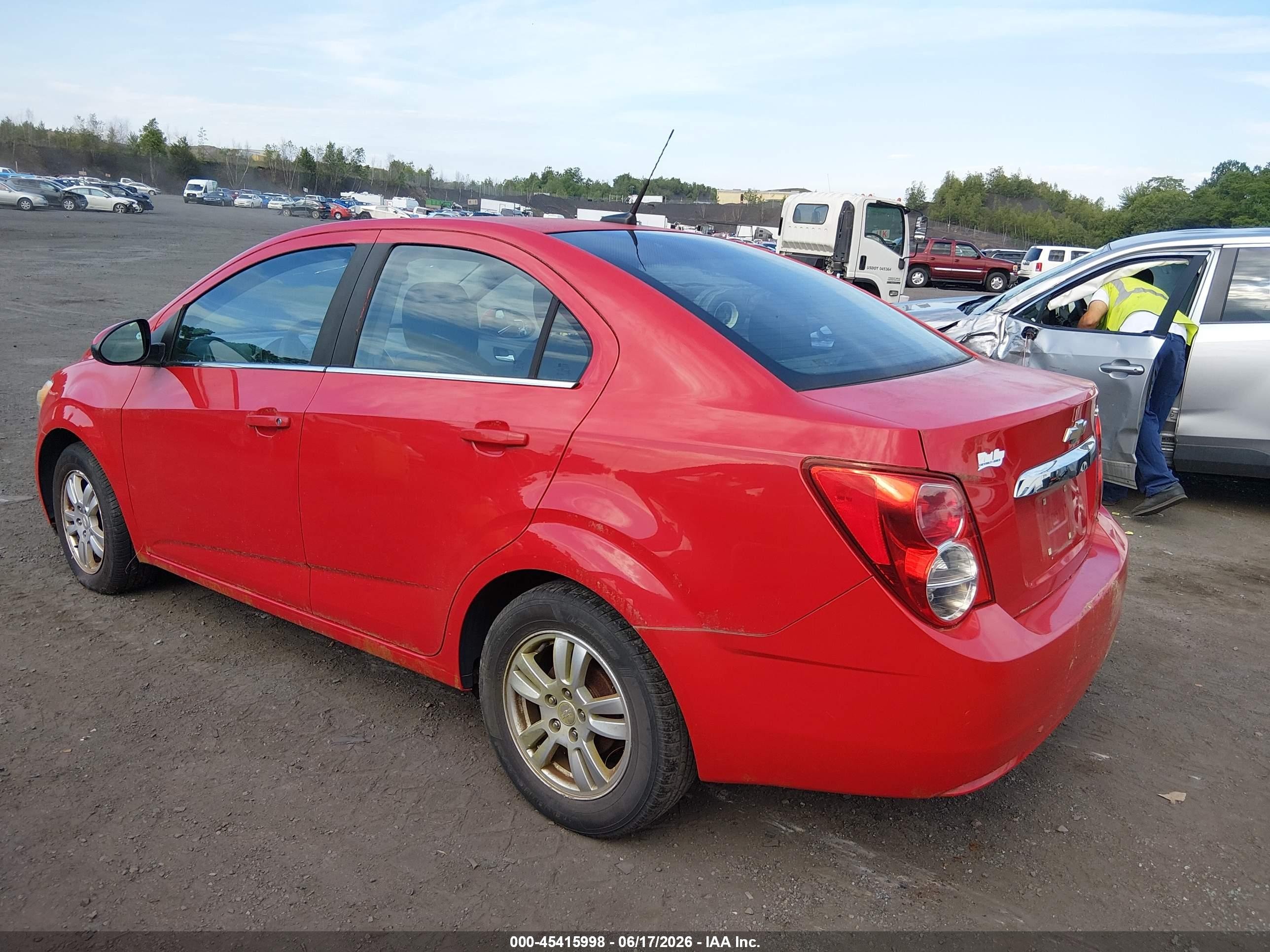2012 Chevrolet Sonic 2lt Red vin: 1G1JC5SHXC4208355