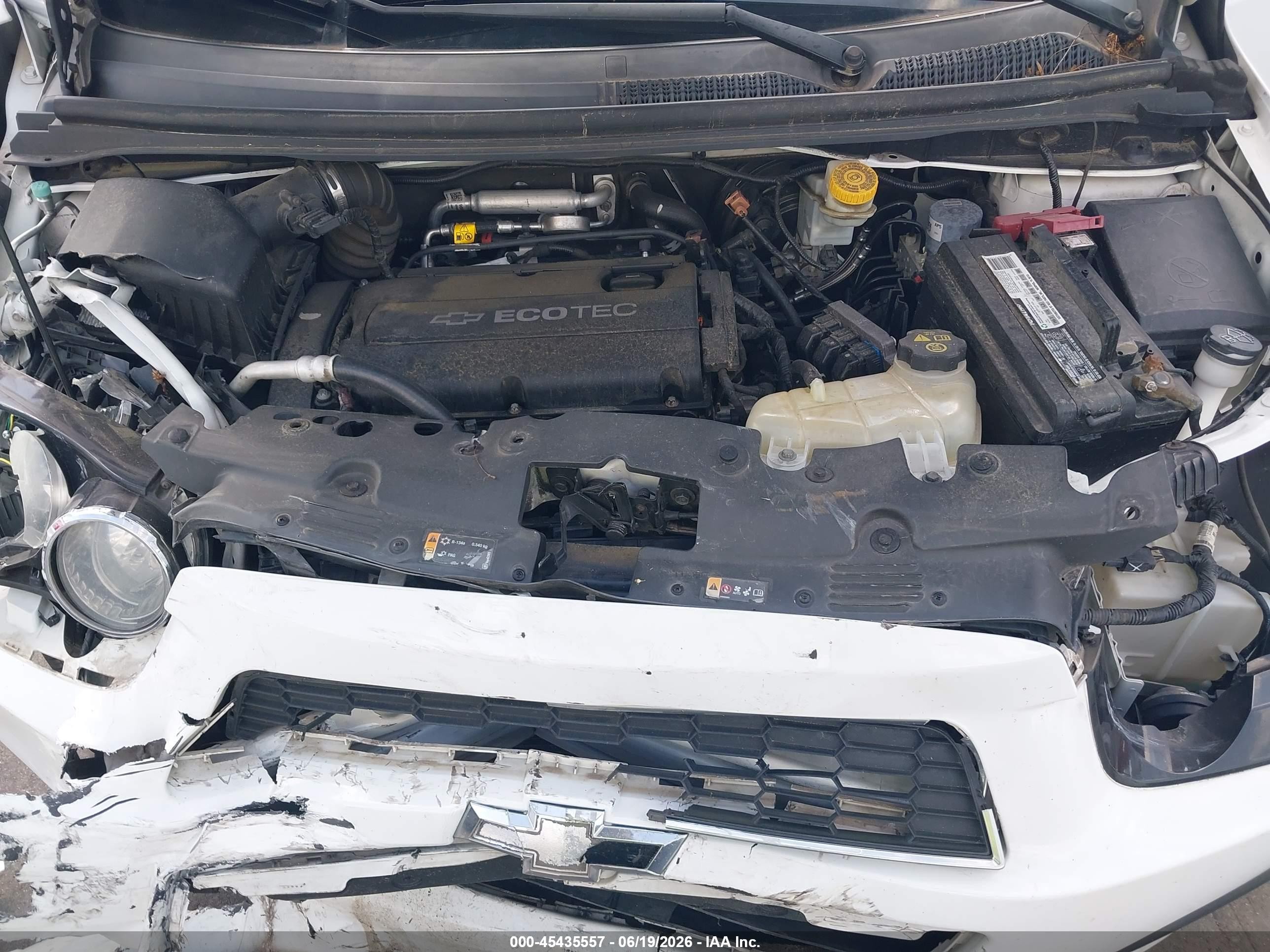 2013 Chevrolet Sonic Lt Auto Белый vin: 1G1JC5SHXD4142584