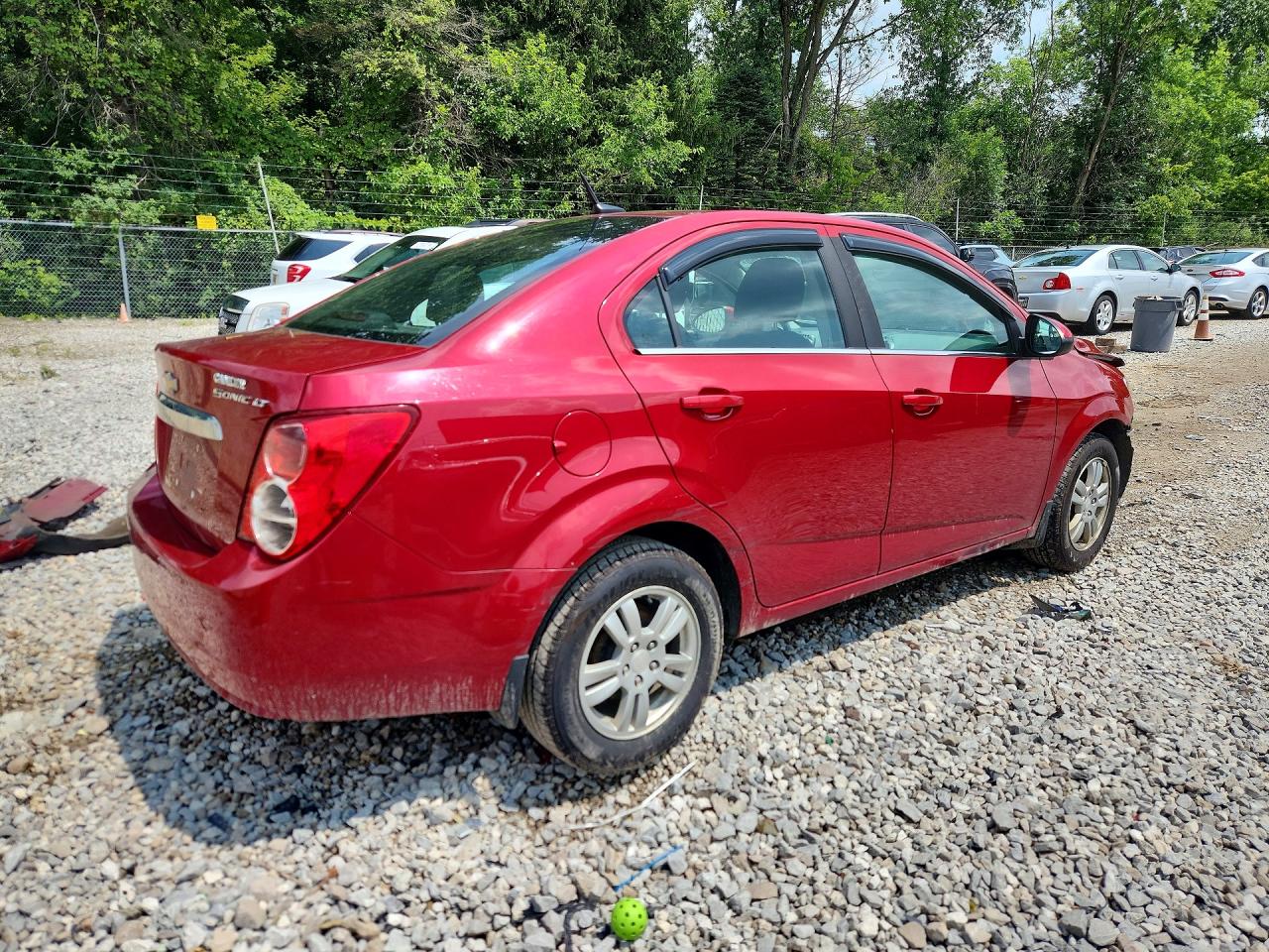 2013 Chevrolet Sonic Lt Red vin: 1G1JC5SHXD4249909
