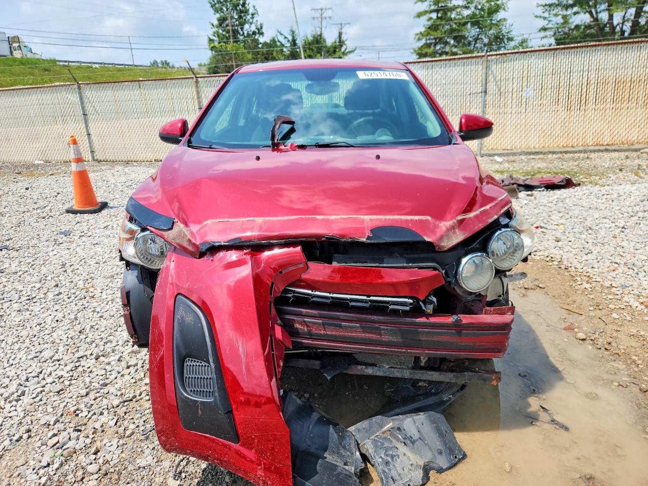 2013 Chevrolet Sonic Lt Red vin: 1G1JC5SHXD4249909