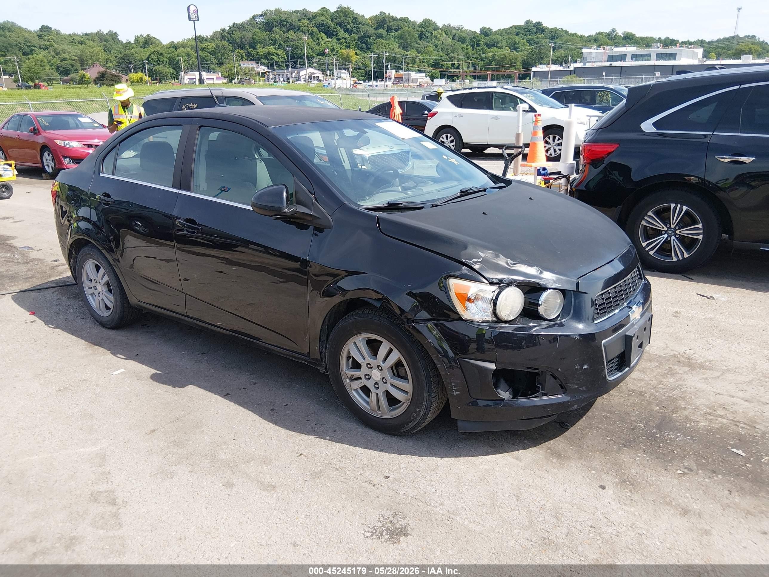 2014 Chevrolet Sonic Lt Auto Black vin: 1G1JC5SHXE4146037
