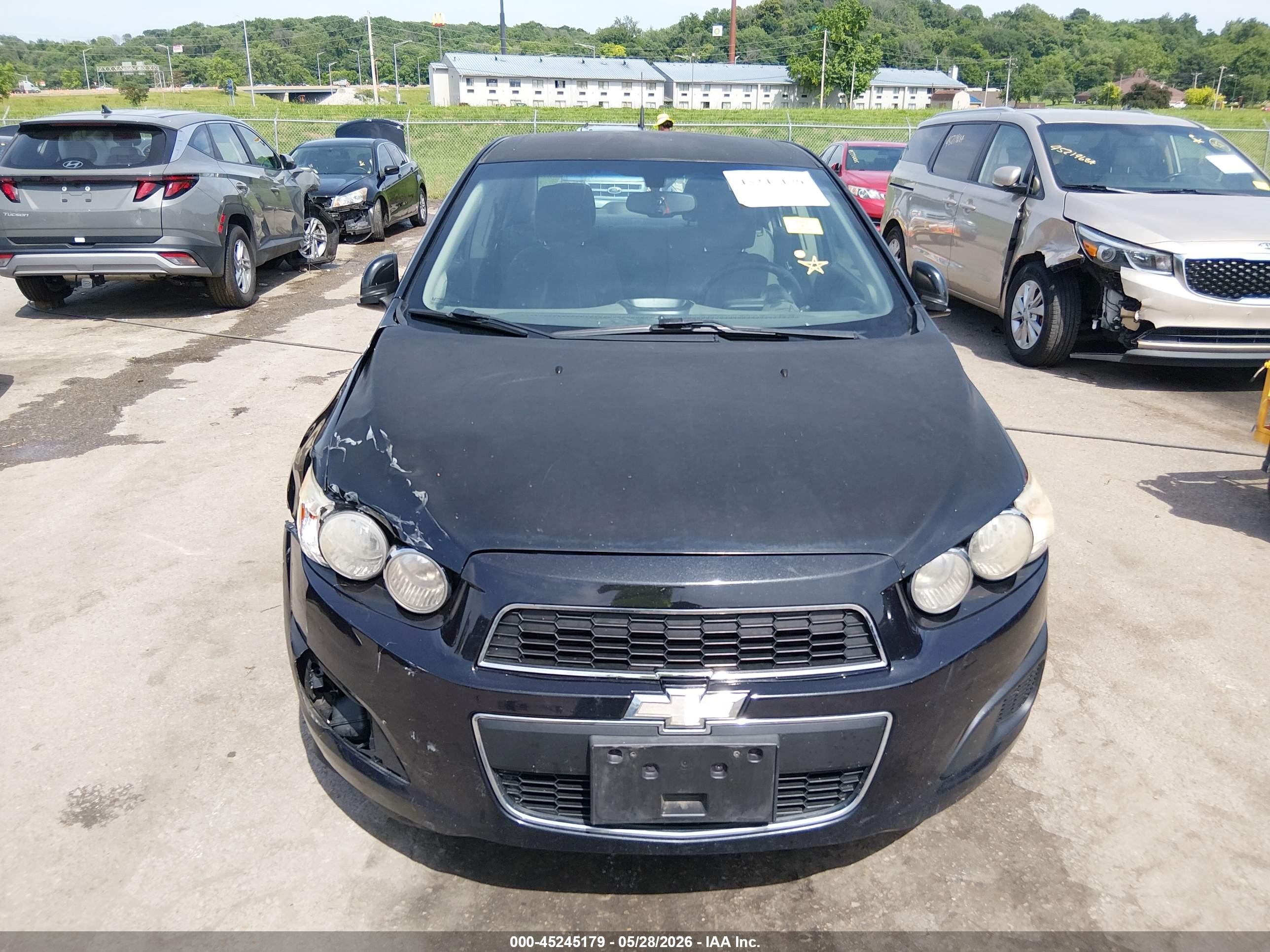 2014 Chevrolet Sonic Lt Auto Black vin: 1G1JC5SHXE4146037
