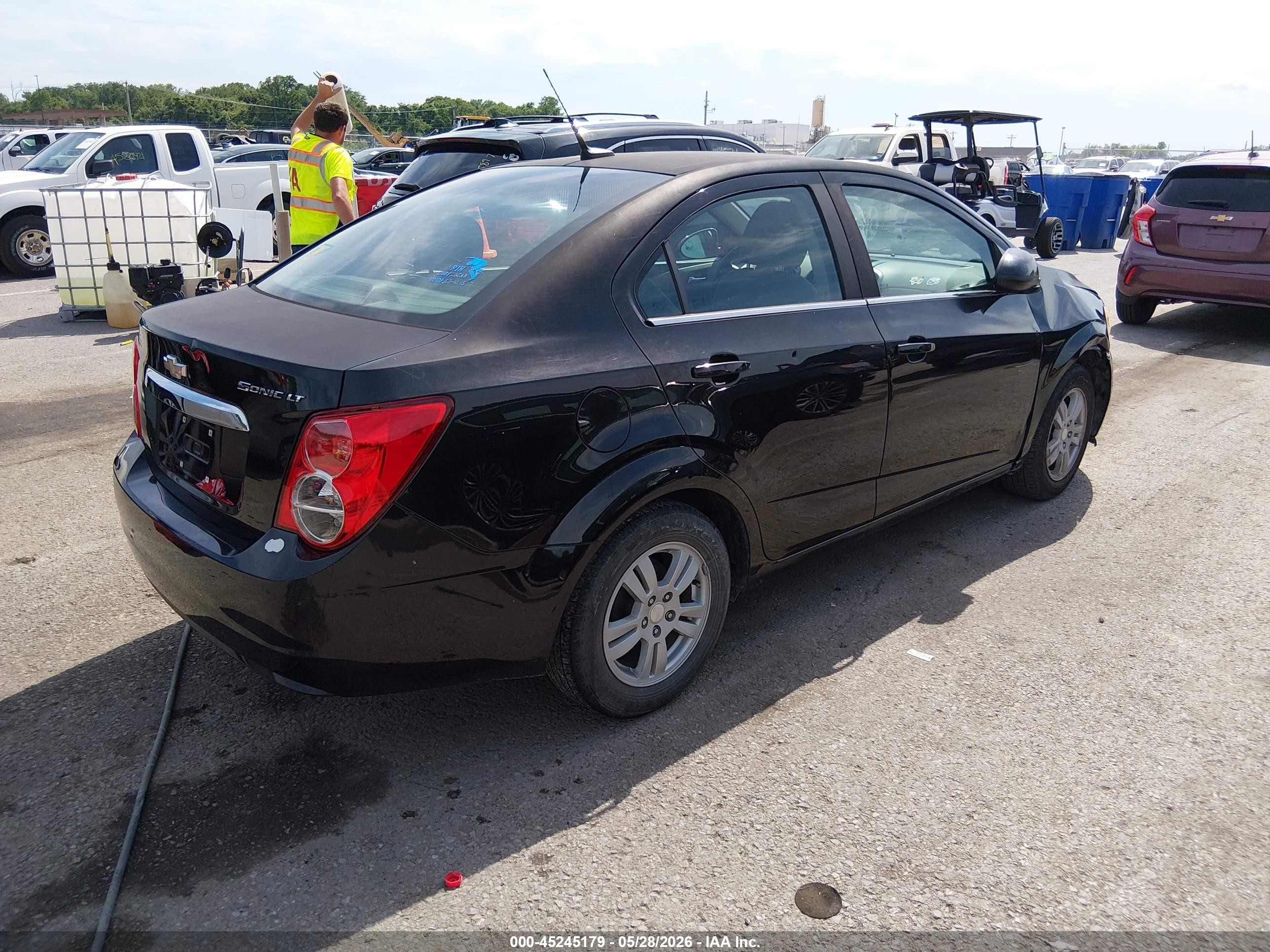 2014 Chevrolet Sonic Lt Auto Black vin: 1G1JC5SHXE4146037