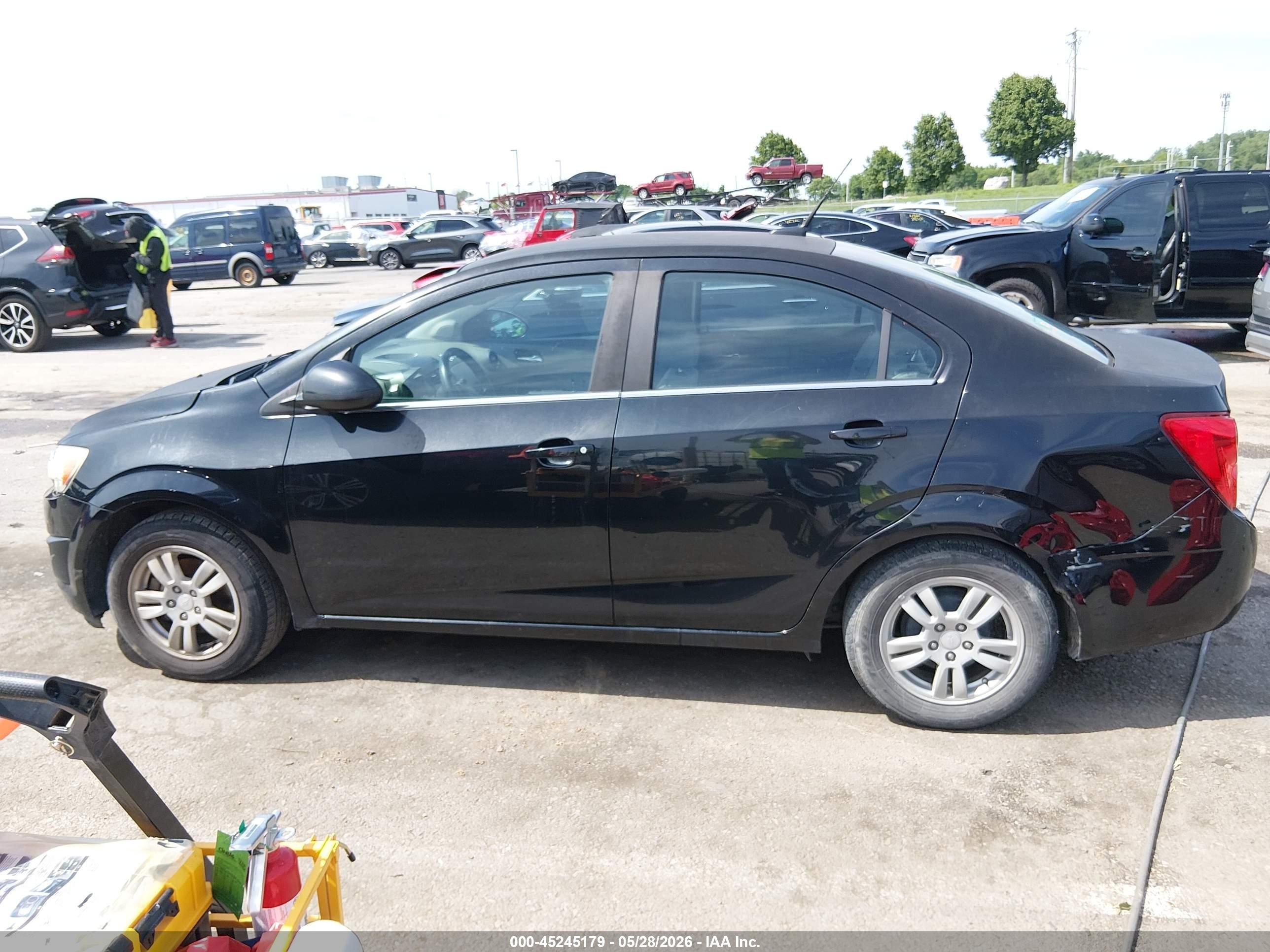 2014 Chevrolet Sonic Lt Auto Black vin: 1G1JC5SHXE4146037
