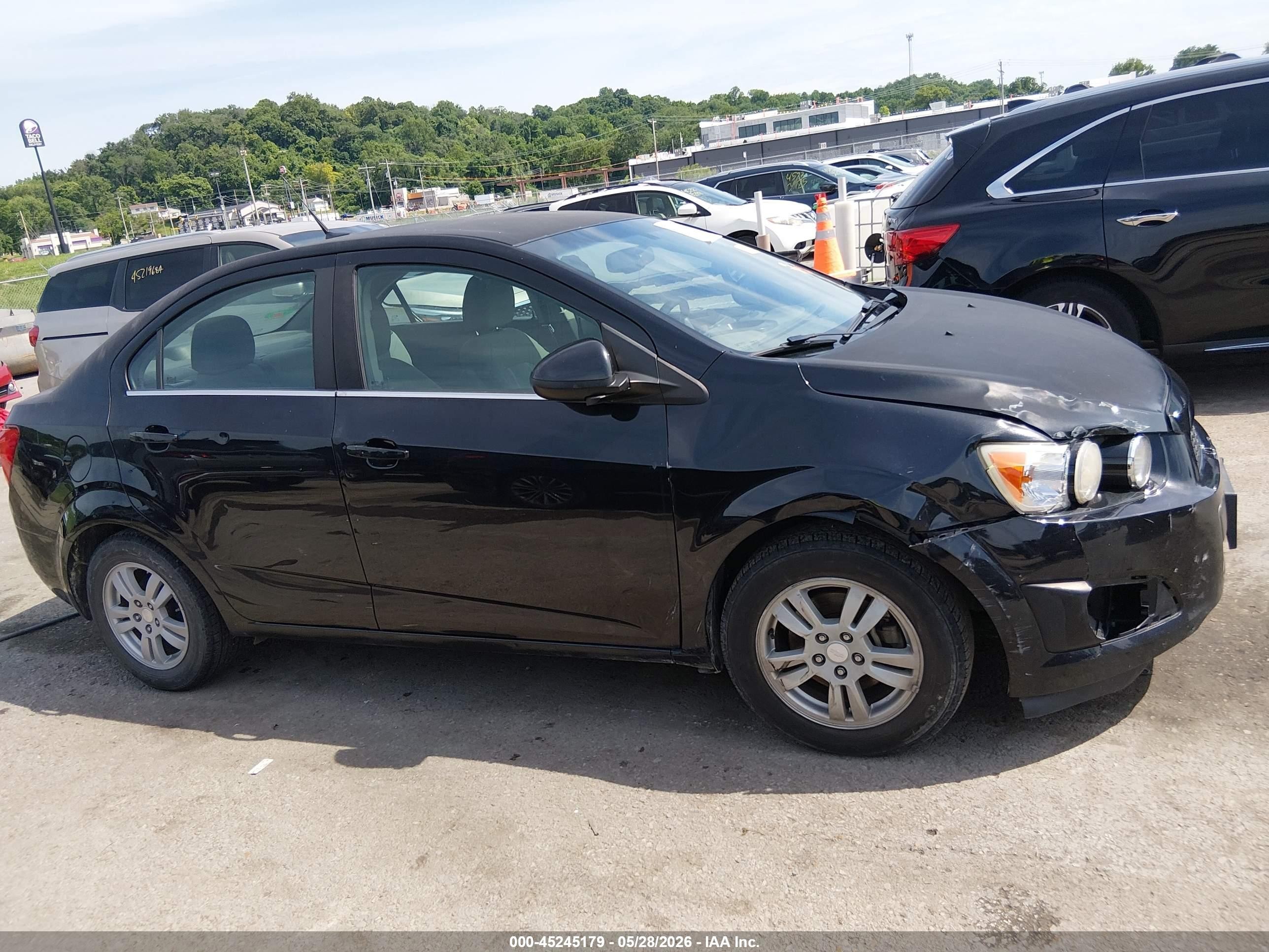 2014 Chevrolet Sonic Lt Auto Black vin: 1G1JC5SHXE4146037