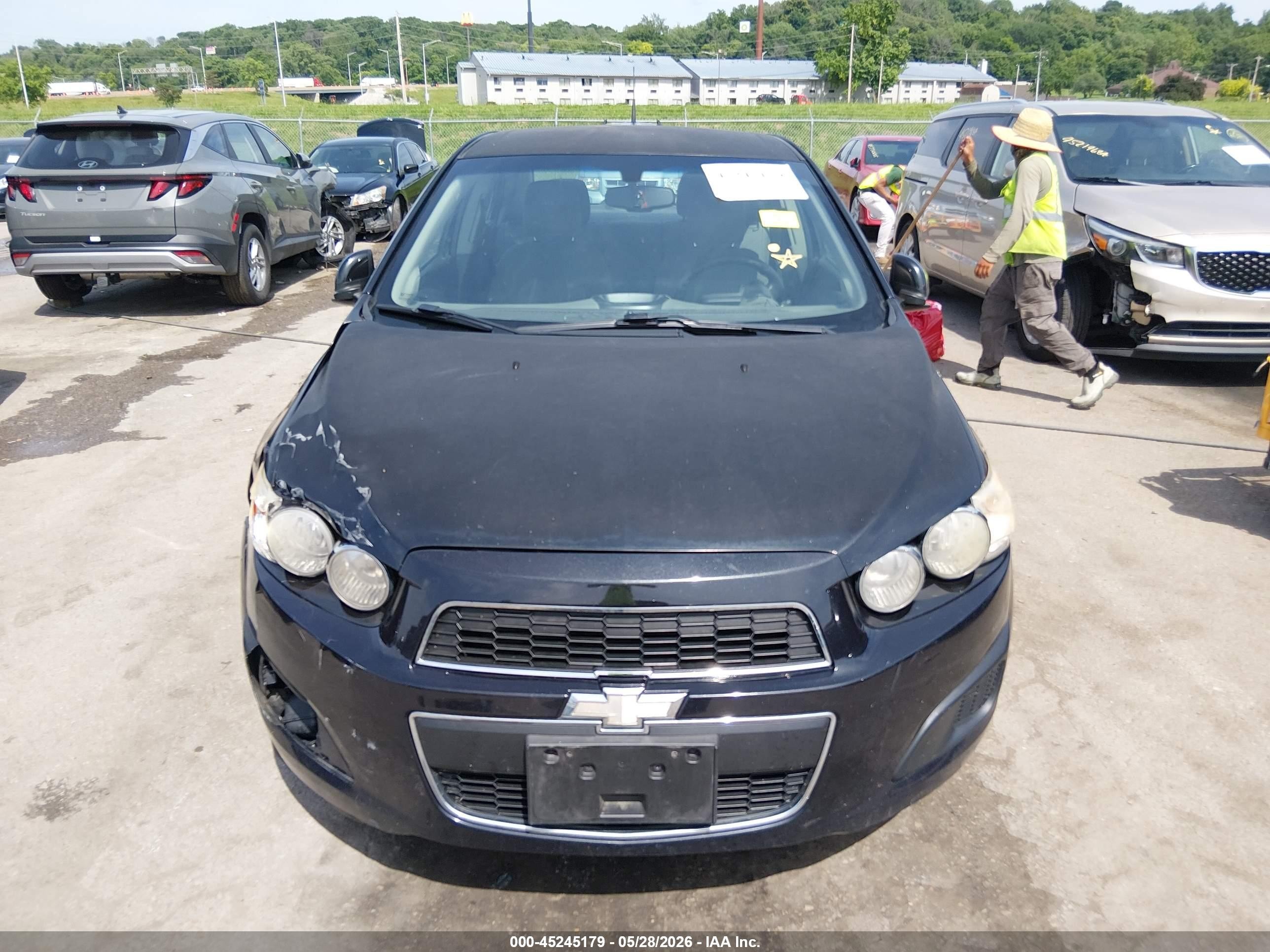 2014 Chevrolet Sonic Lt Auto Black vin: 1G1JC5SHXE4146037