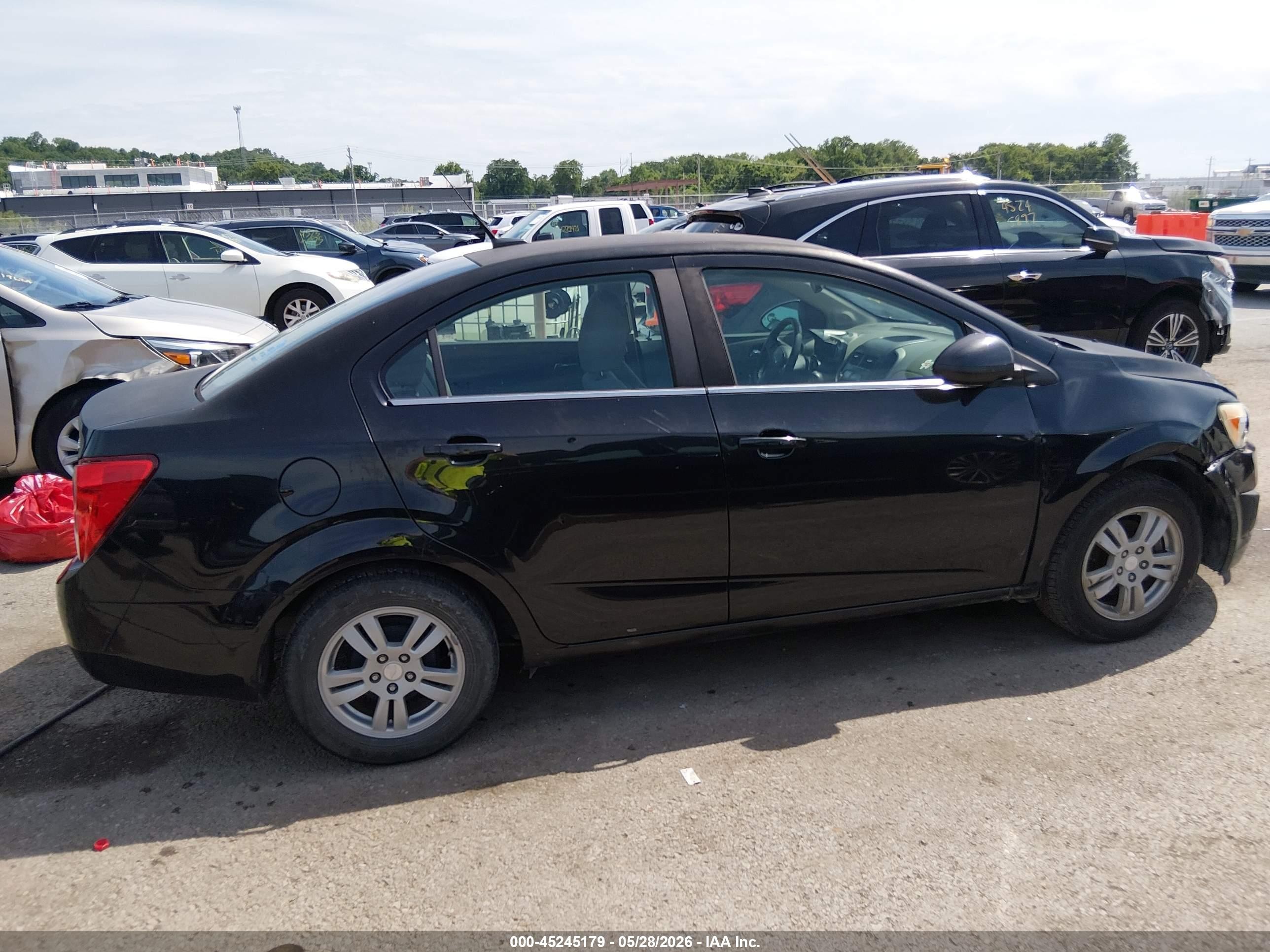 2014 Chevrolet Sonic Lt Auto Black vin: 1G1JC5SHXE4146037
