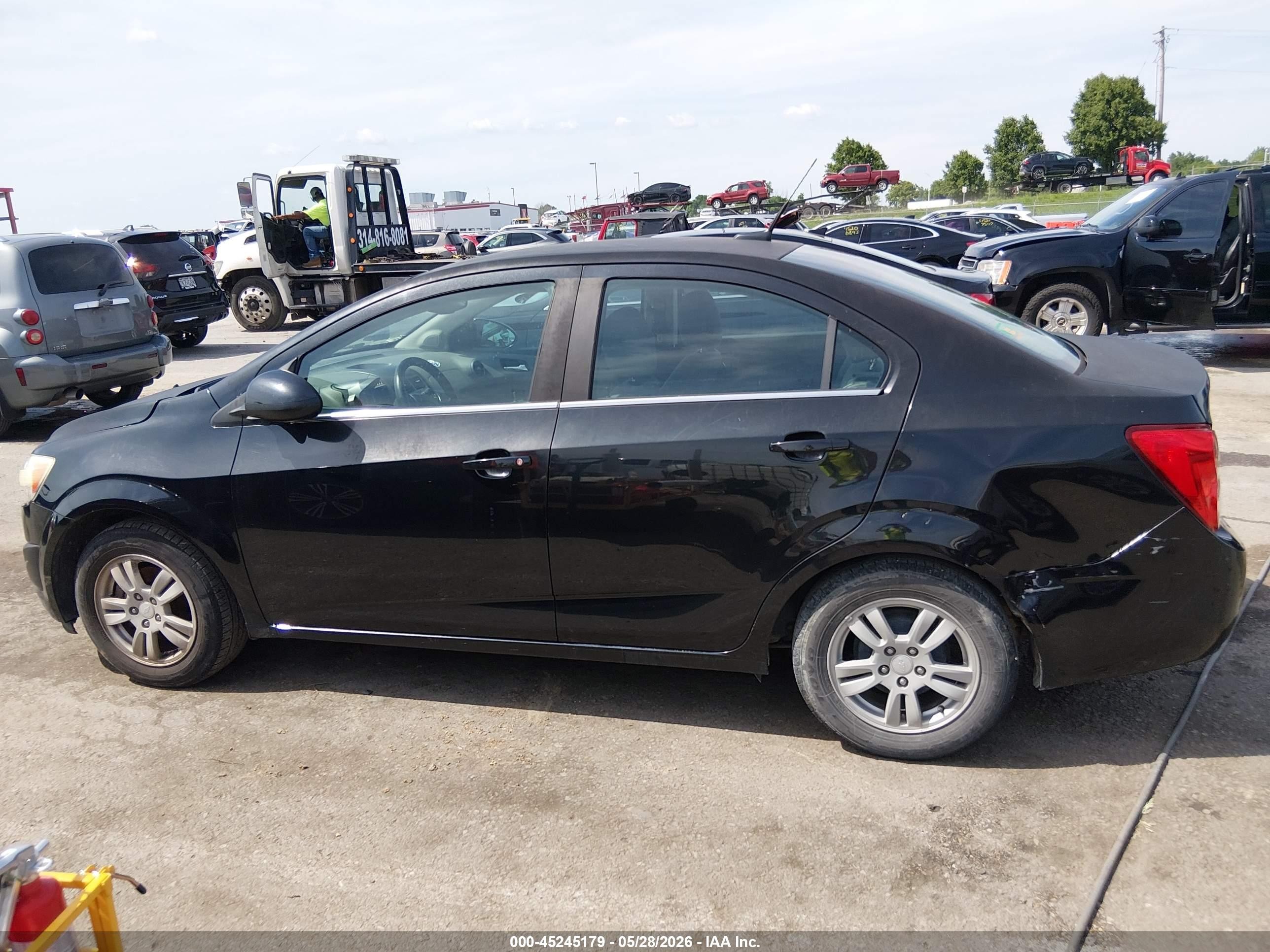 2014 Chevrolet Sonic Lt Auto Black vin: 1G1JC5SHXE4146037
