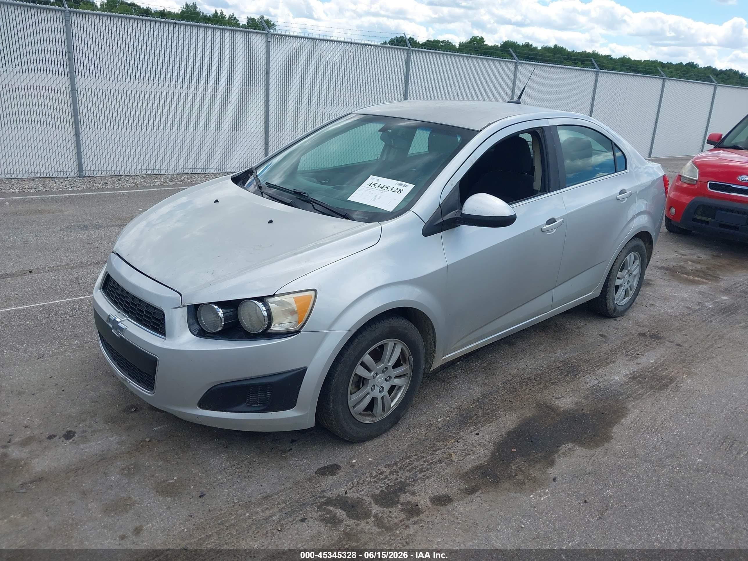 2014 Chevrolet Sonic Lt Auto Silver vin: 1G1JC5SHXE4174405