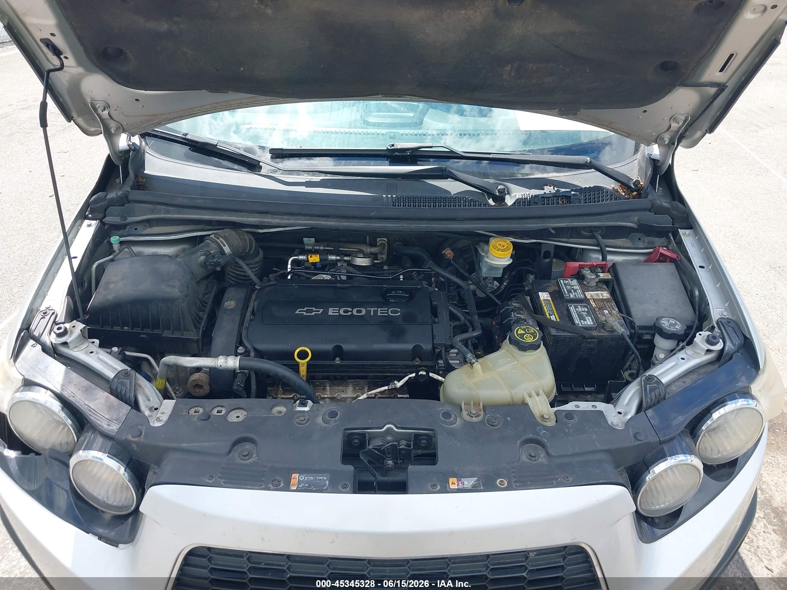 2014 Chevrolet Sonic Lt Auto Silver vin: 1G1JC5SHXE4174405