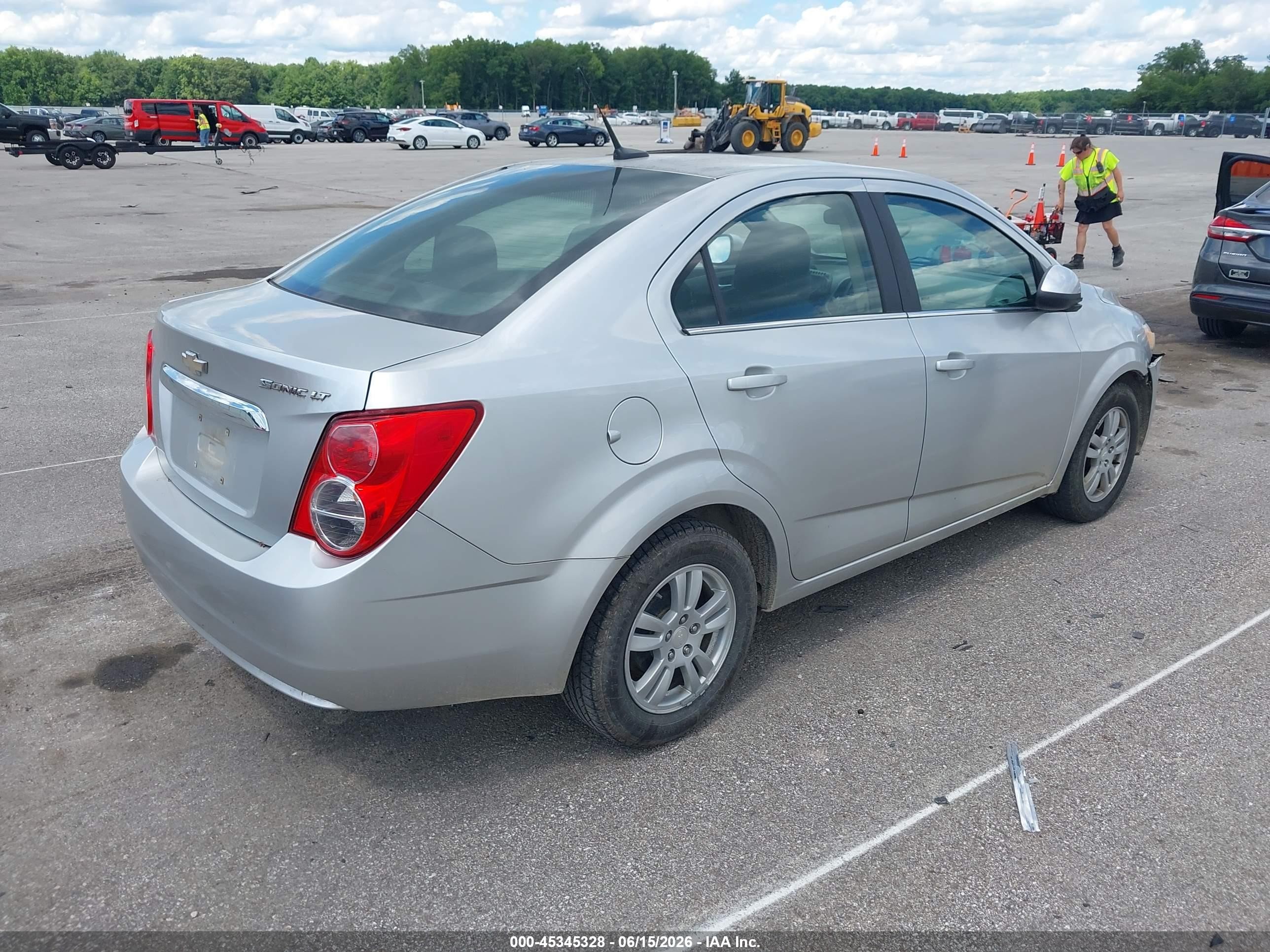 2014 Chevrolet Sonic Lt Auto Silver vin: 1G1JC5SHXE4174405
