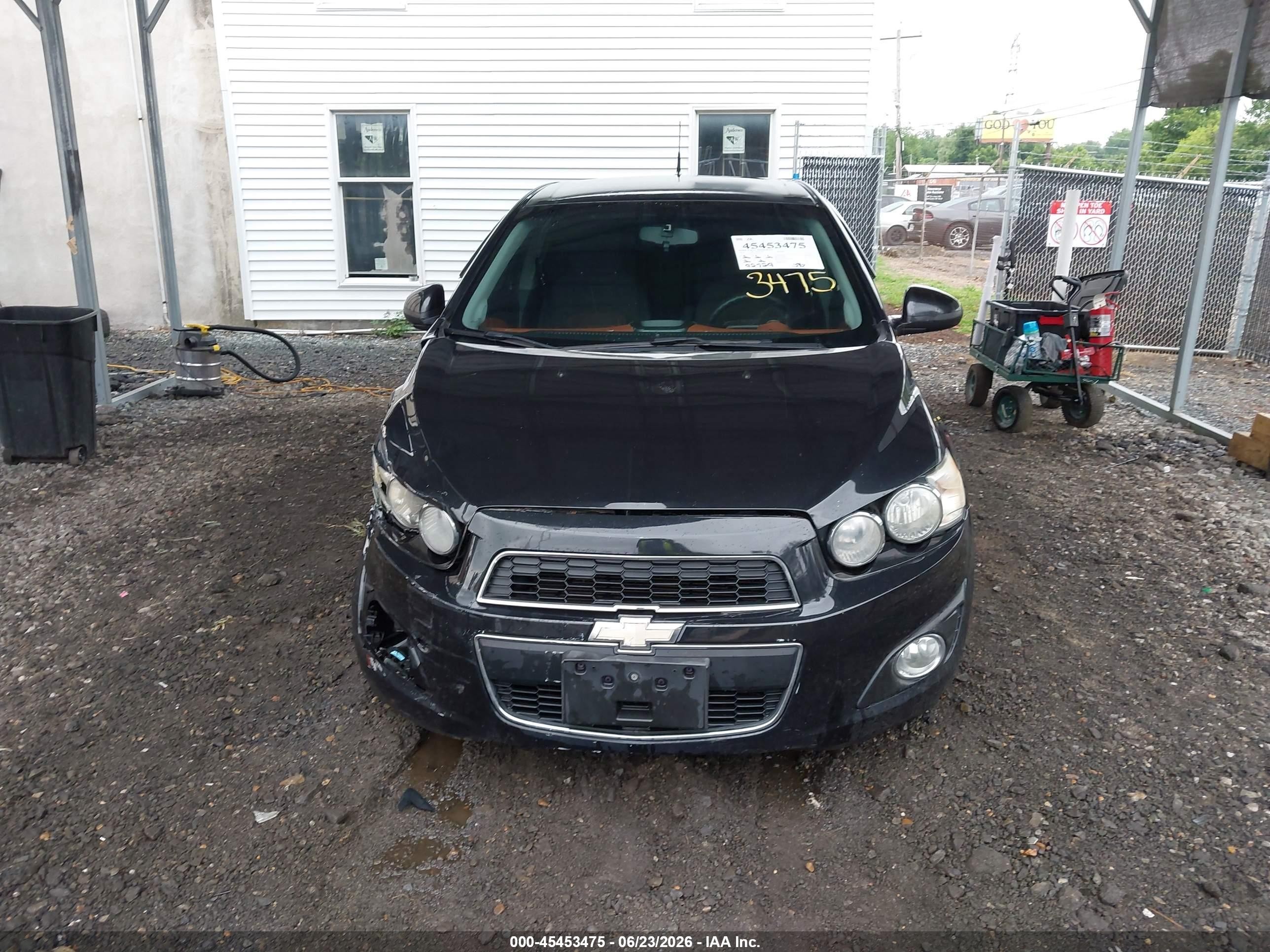 2014 Chevrolet Sonic Lt Auto Black vin: 1G1JC5SHXE4178745