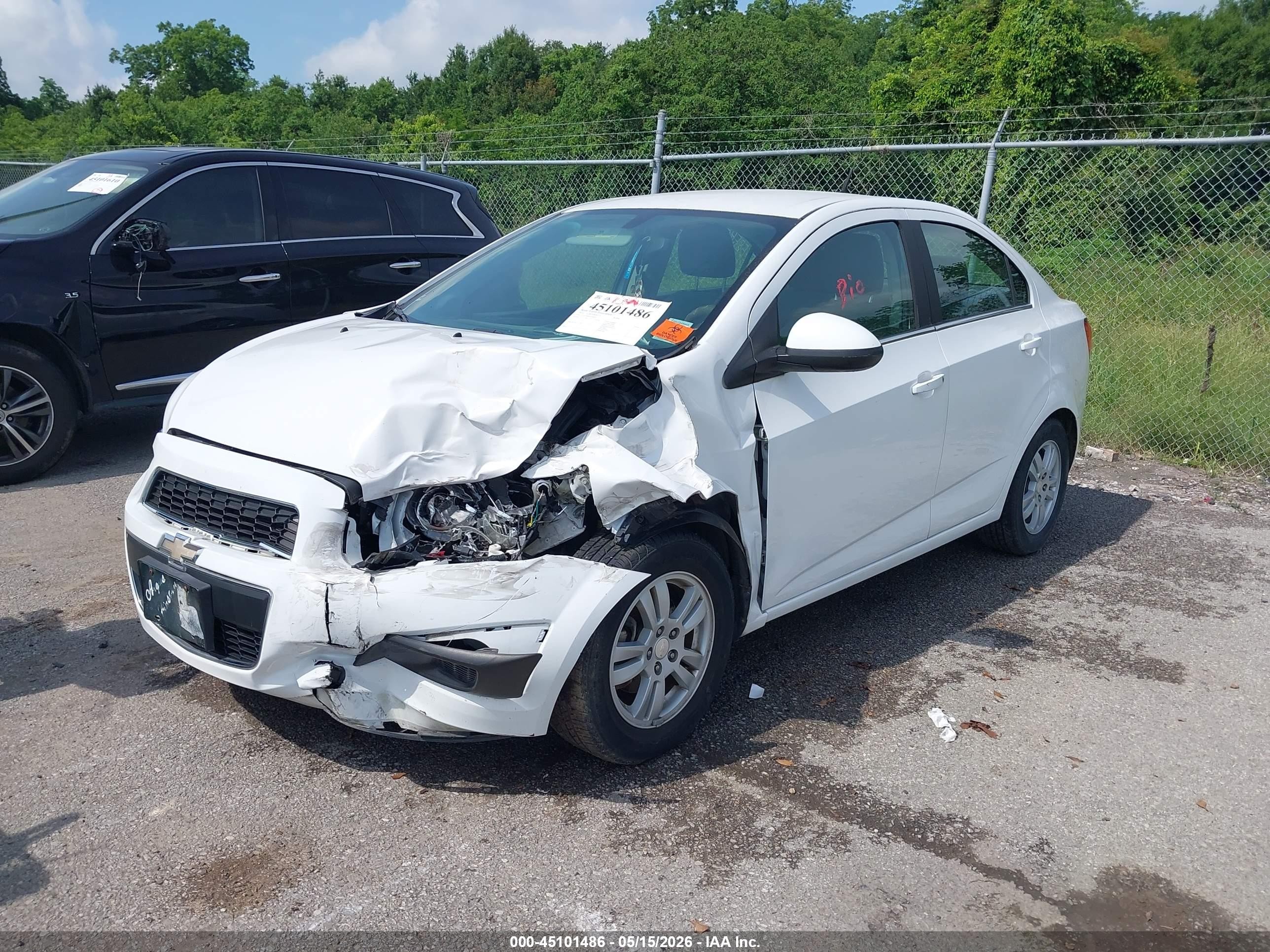 2014 Chevrolet Sonic Lt Auto Белый vin: 1G1JC5SHXE4206835