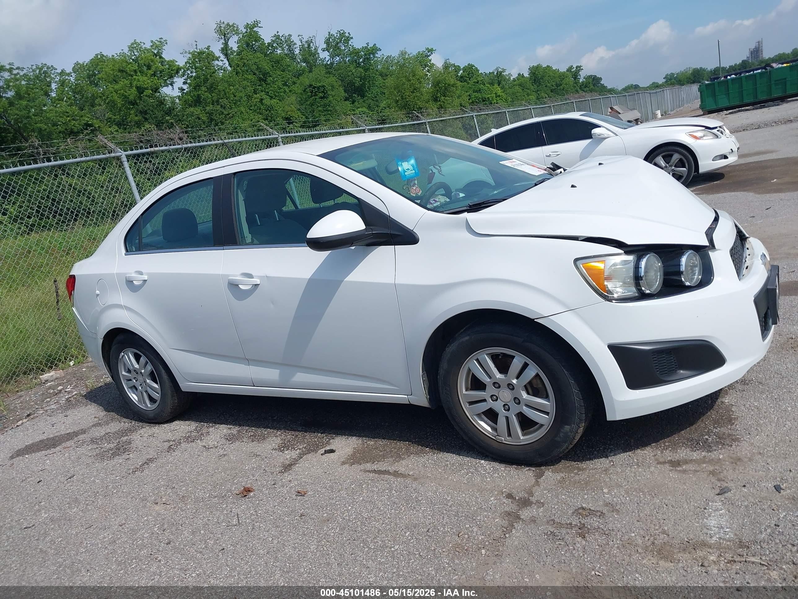 2014 Chevrolet Sonic Lt Auto Белый vin: 1G1JC5SHXE4206835