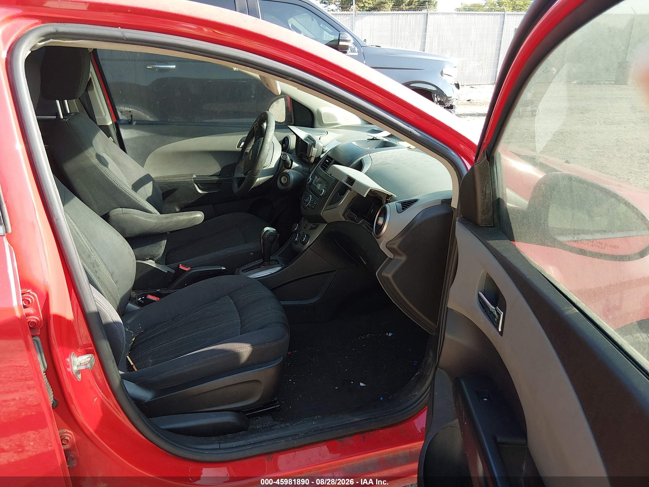 2015 Chevrolet Sonic Lt Auto Red vin: 1G1JC5SHXF4110513