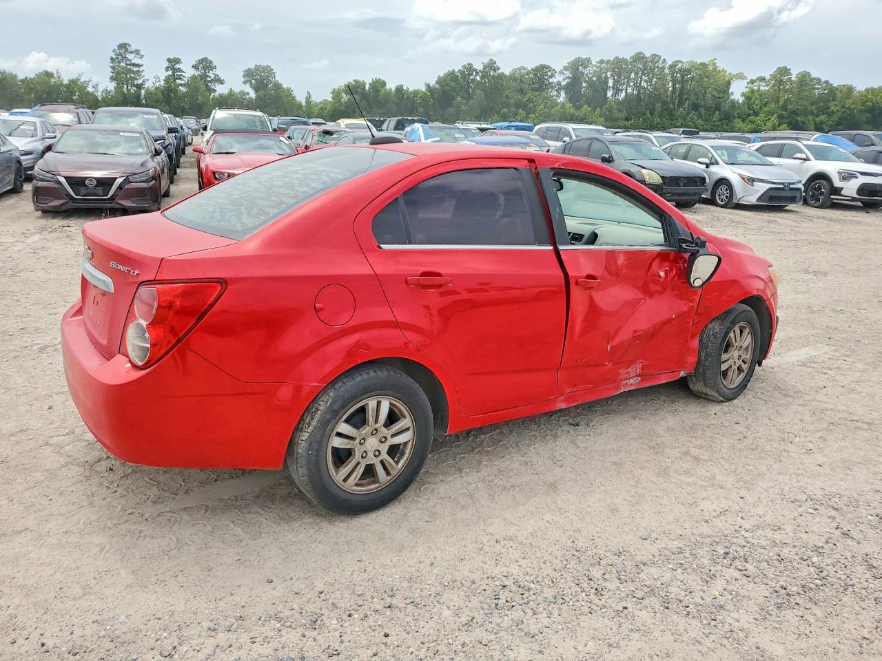 2015 Chevrolet Sonic Lt Red vin: 1G1JC5SHXF4136576