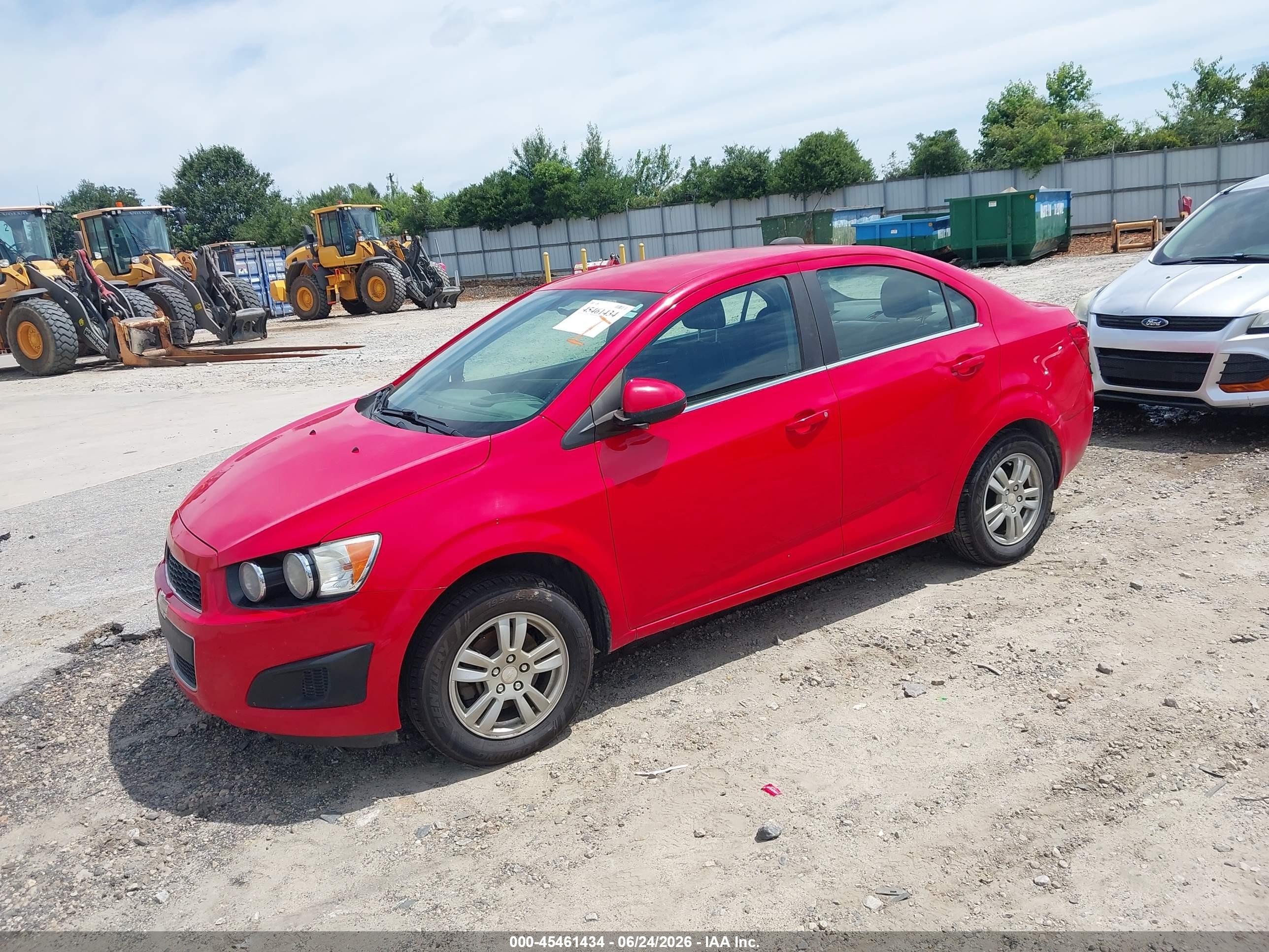 2015 Chevrolet Sonic Lt Auto Red vin: 1G1JC5SHXF4155497