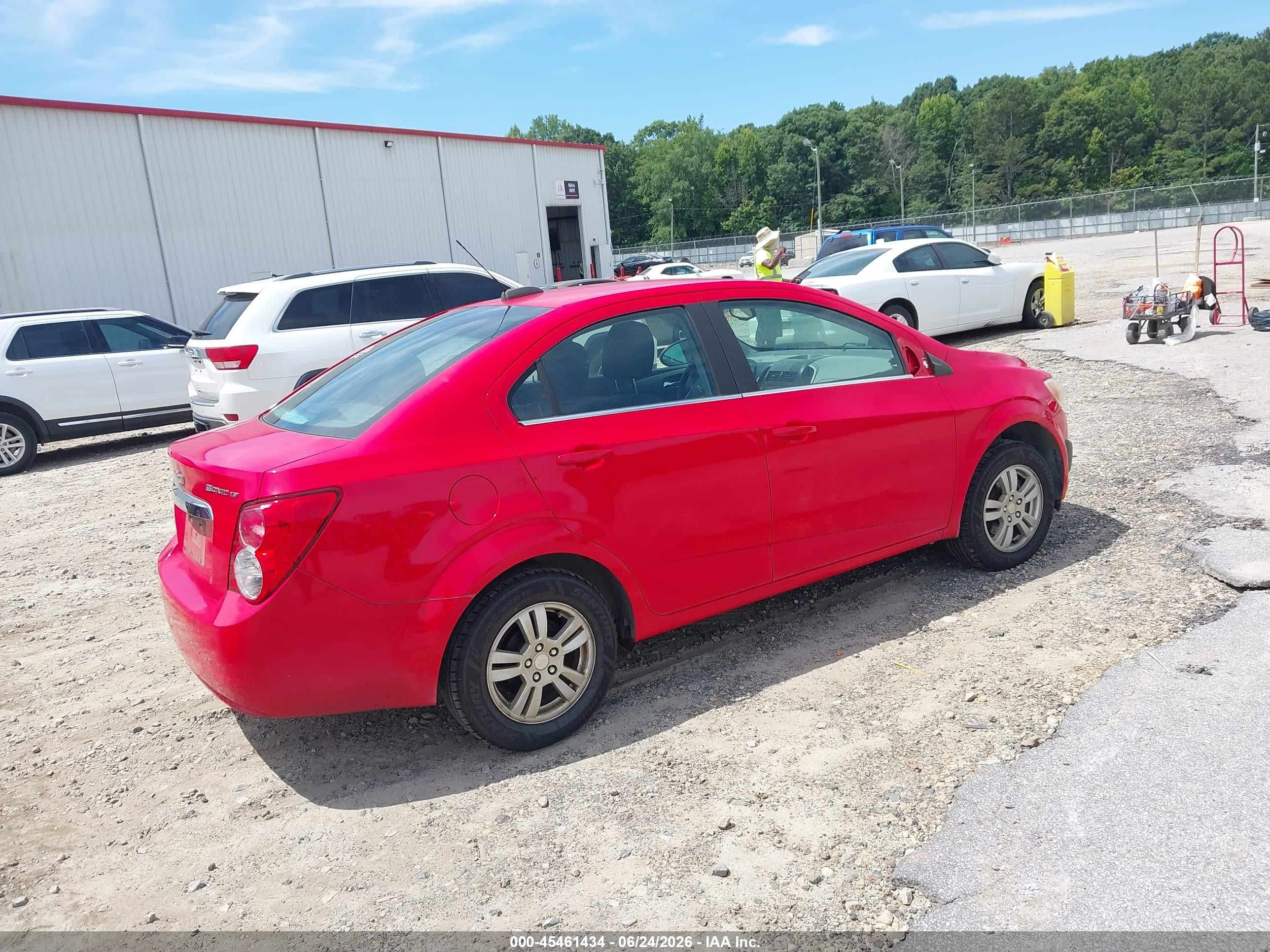 2015 Chevrolet Sonic Lt Auto Red vin: 1G1JC5SHXF4155497