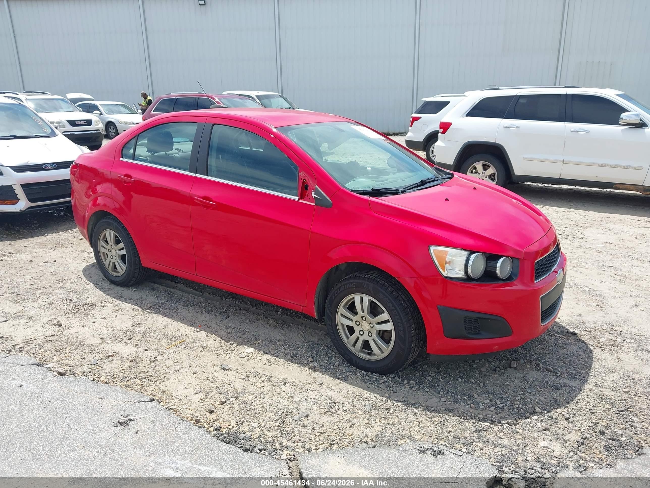 2015 Chevrolet Sonic Lt Auto Red vin: 1G1JC5SHXF4155497