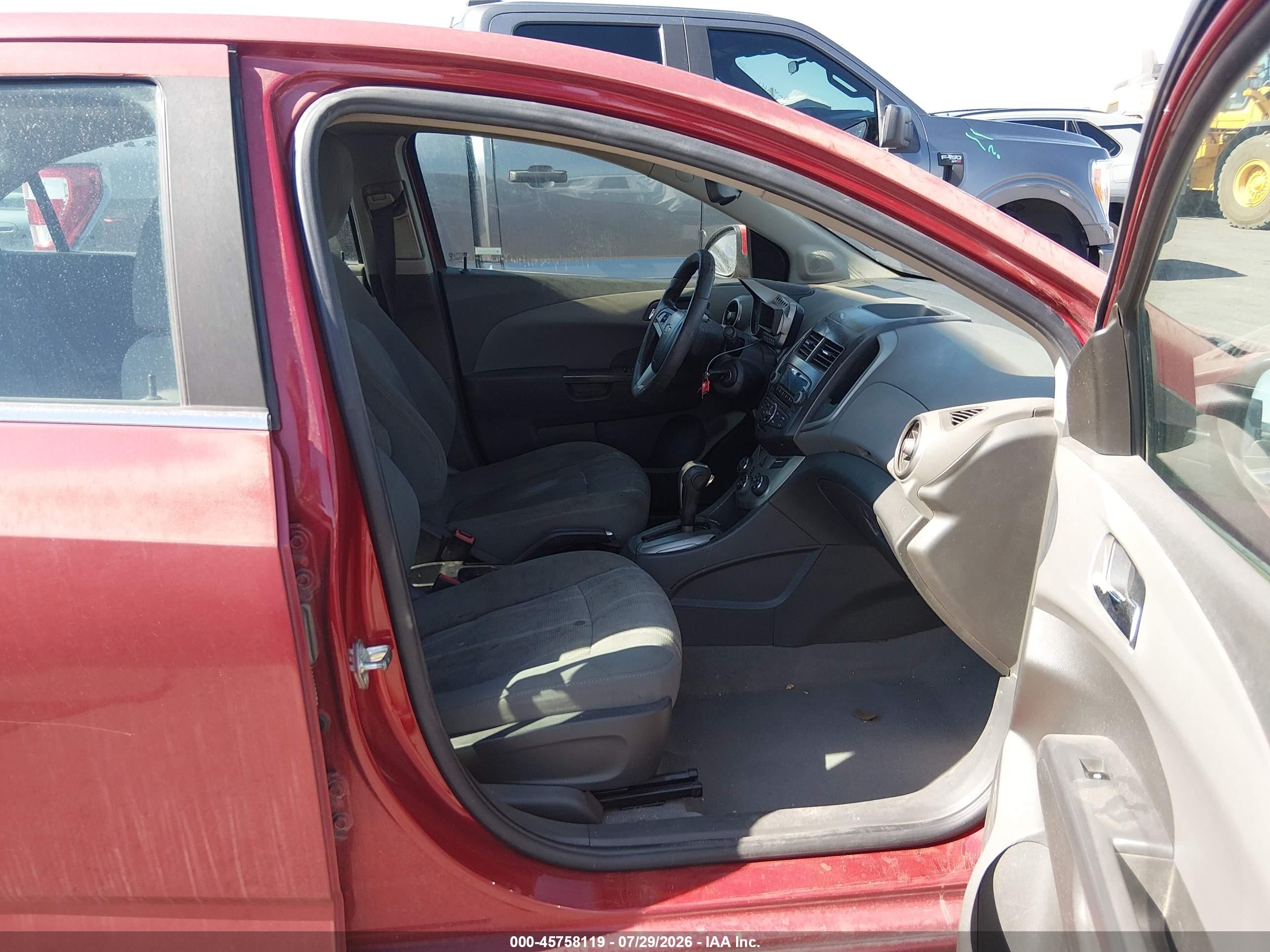 2015 Chevrolet Sonic Lt Auto Red vin: 1G1JC5SHXF4161557