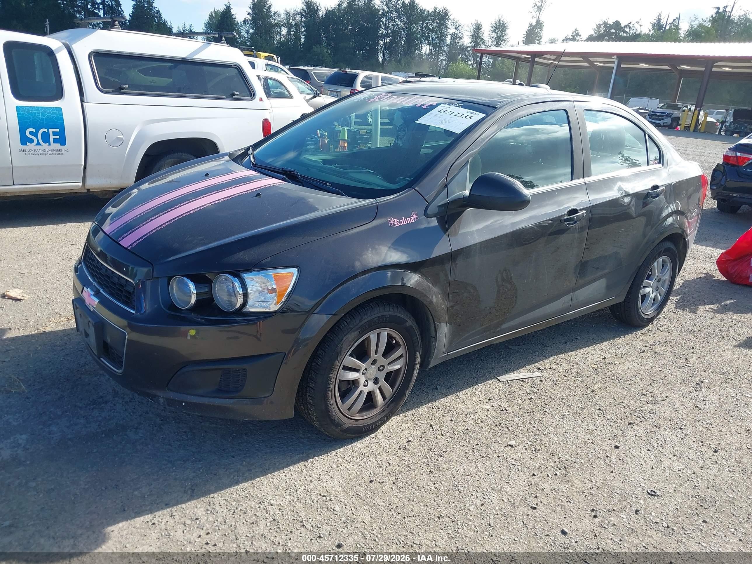2015 Chevrolet Sonic Lt Auto Black vin: 1G1JC5SHXF4169058