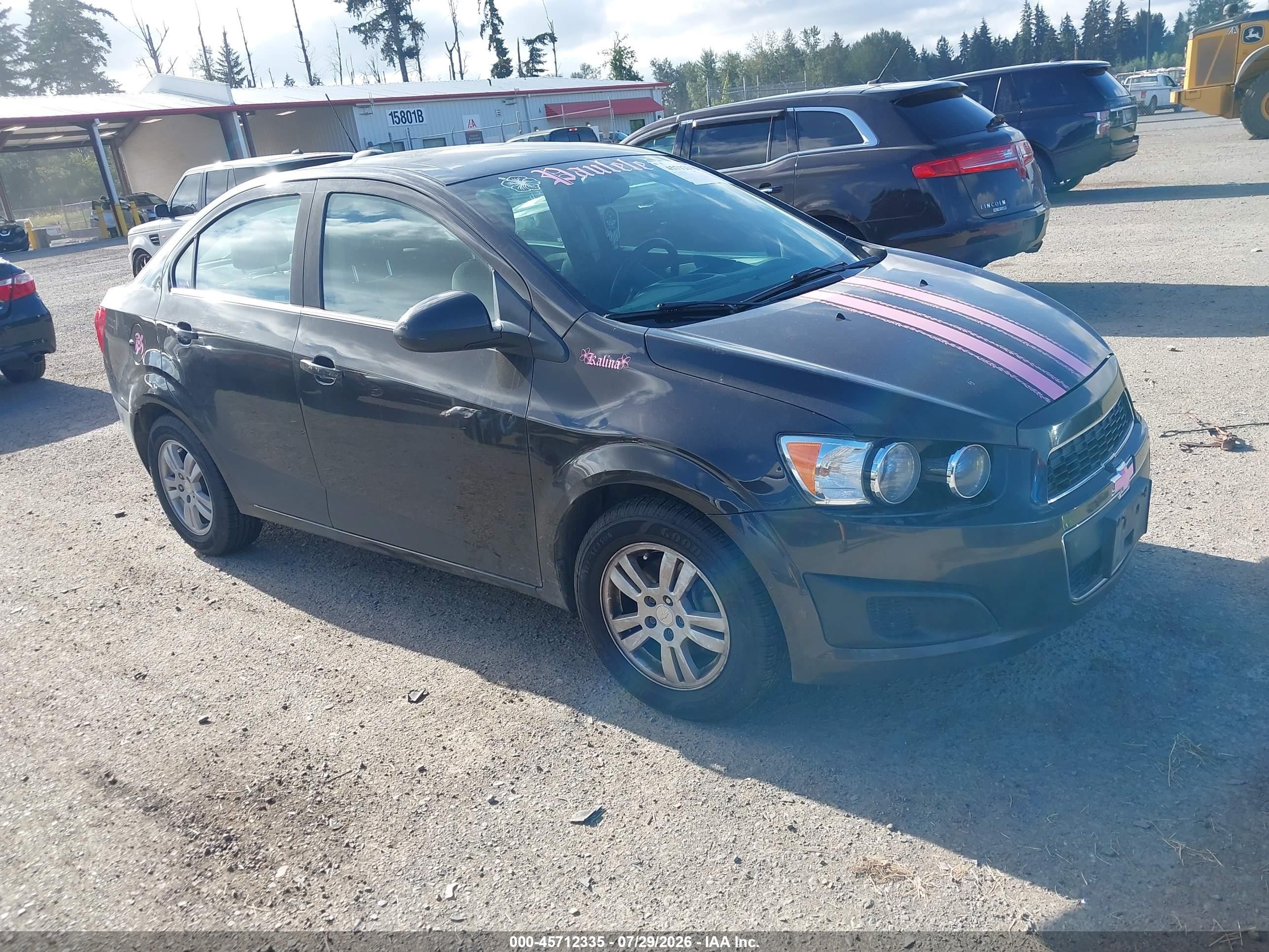 2015 Chevrolet Sonic Lt Auto Black vin: 1G1JC5SHXF4169058