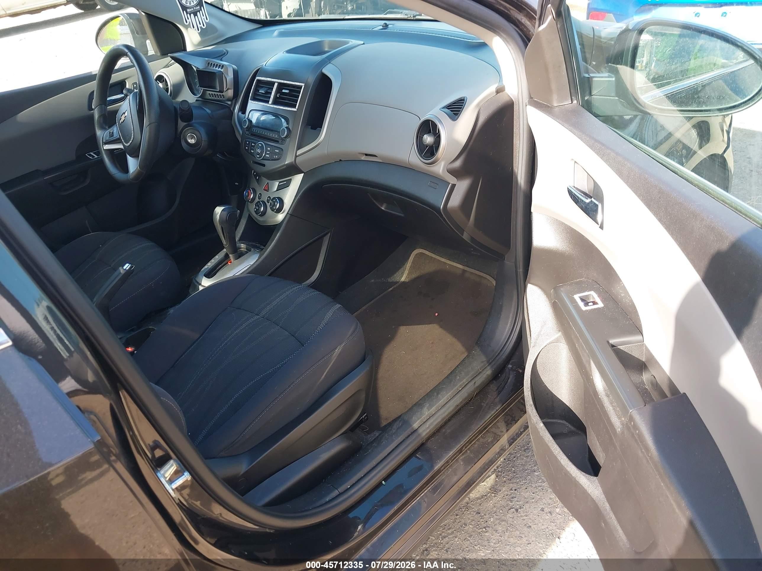 2015 Chevrolet Sonic Lt Auto Black vin: 1G1JC5SHXF4169058