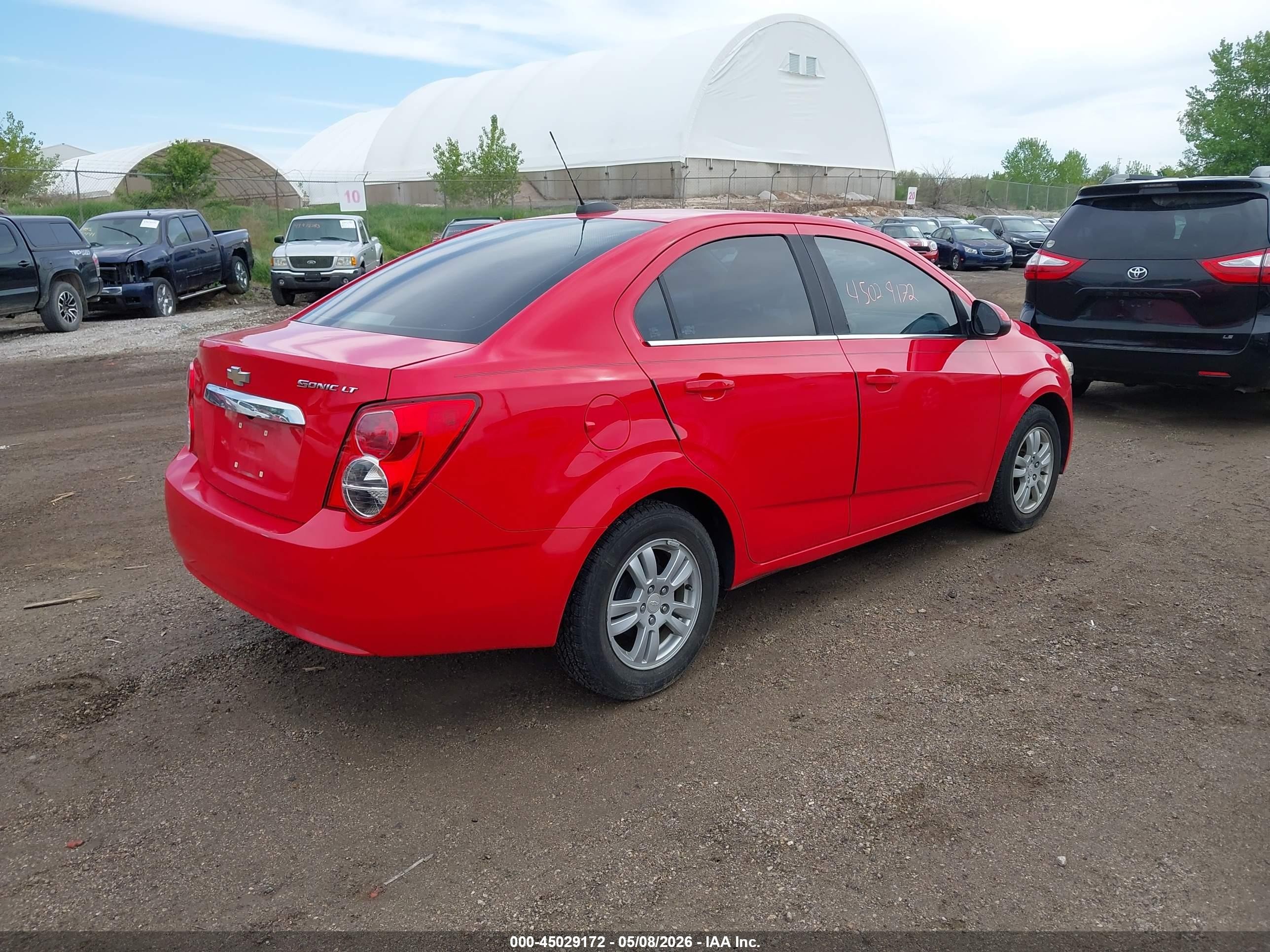 2015 Chevrolet Sonic Lt Auto Red vin: 1G1JC5SHXF4208375