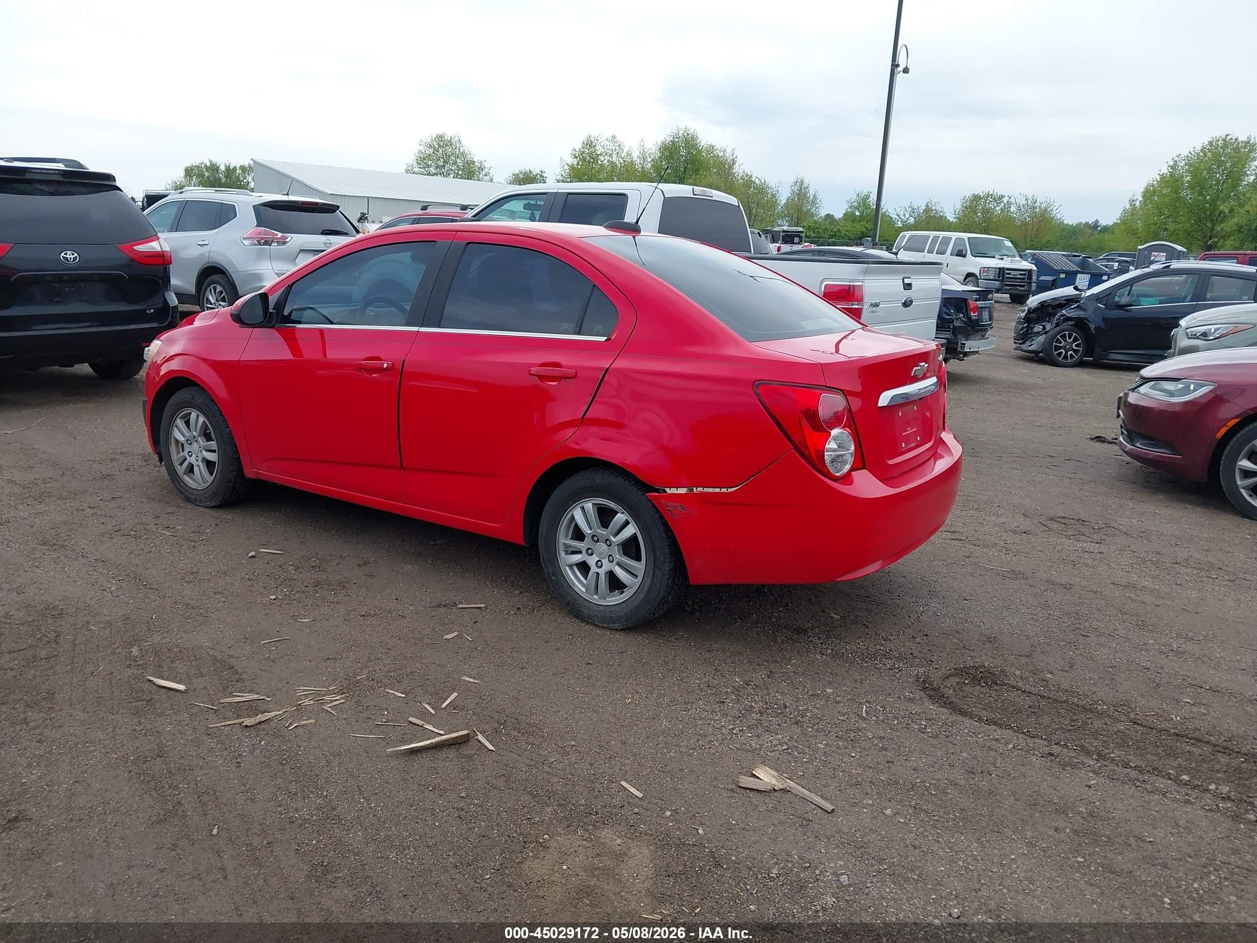 2015 Chevrolet Sonic Lt Auto Red vin: 1G1JC5SHXF4208375