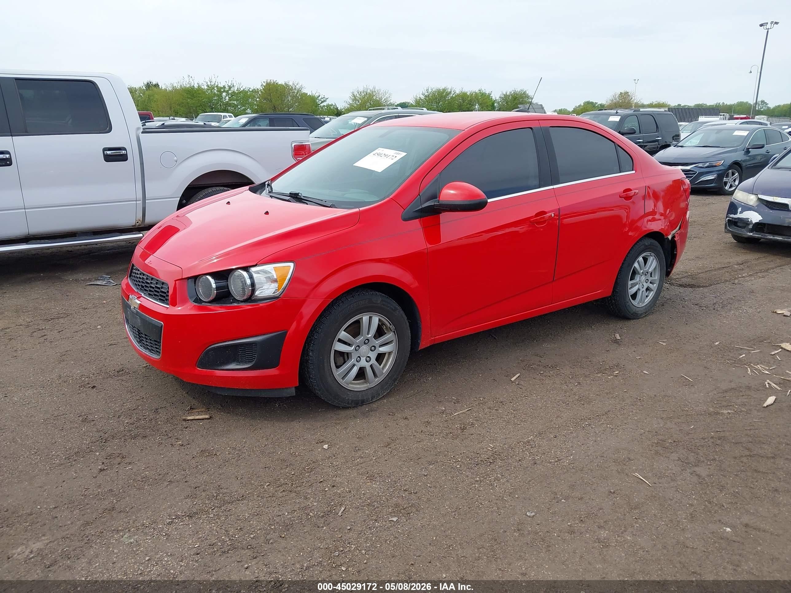 2015 Chevrolet Sonic Lt Auto Red vin: 1G1JC5SHXF4208375
