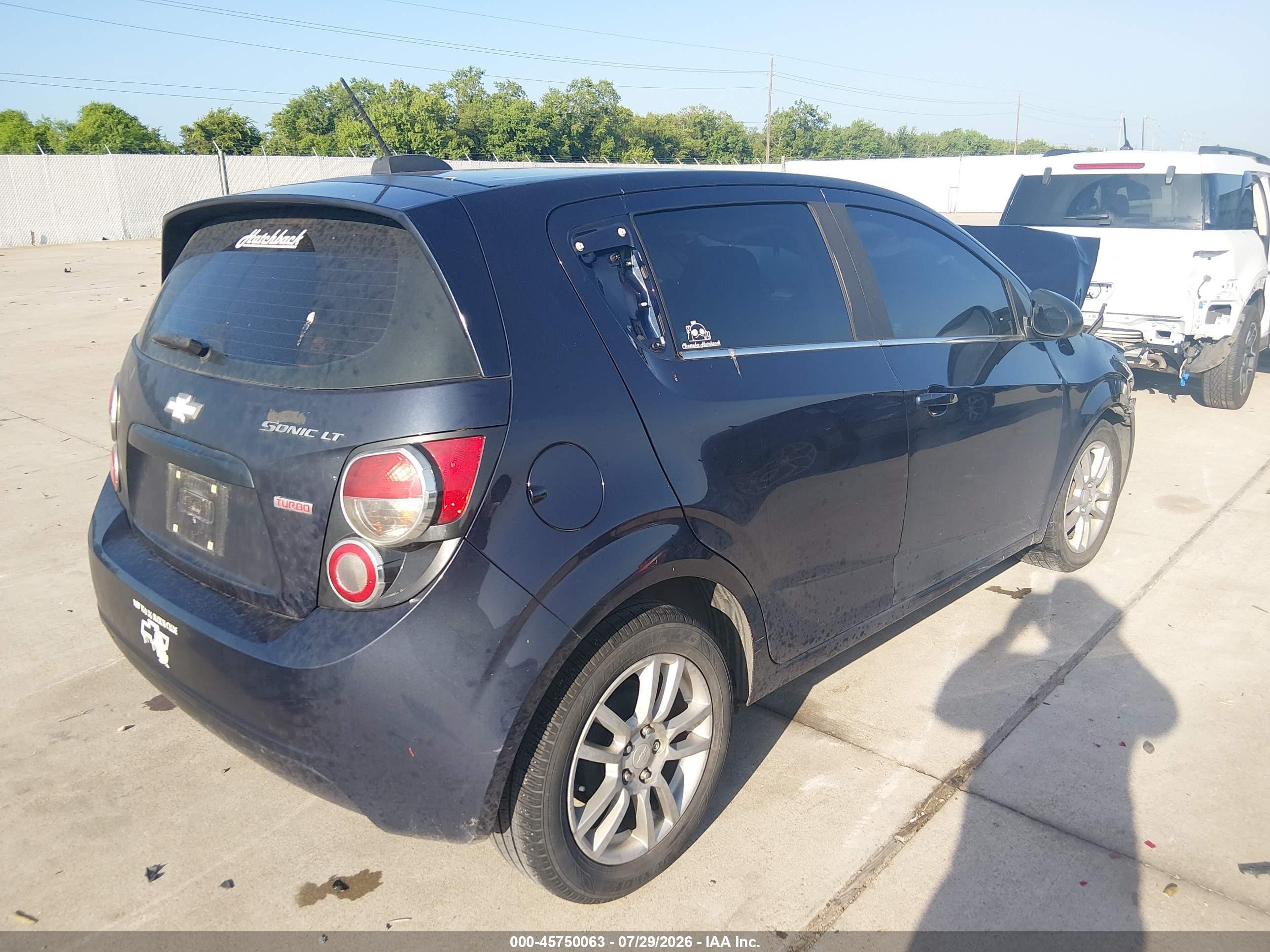 2016 Chevrolet Sonic Lt Auto Blue vin: 1G1JC6SB0G4125752