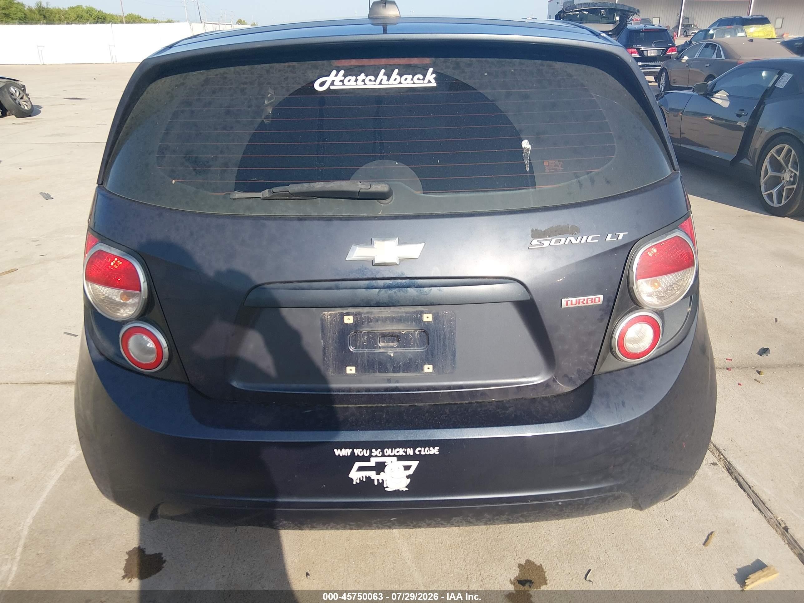 2016 Chevrolet Sonic Lt Auto Blue vin: 1G1JC6SB0G4125752