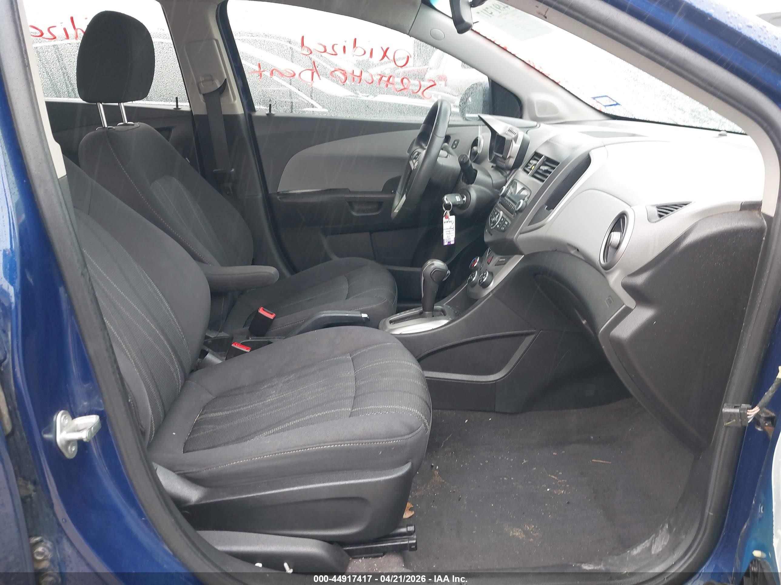 2014 Chevrolet Sonic Lt Auto Blue vin: 1G1JC6SB1E4144131