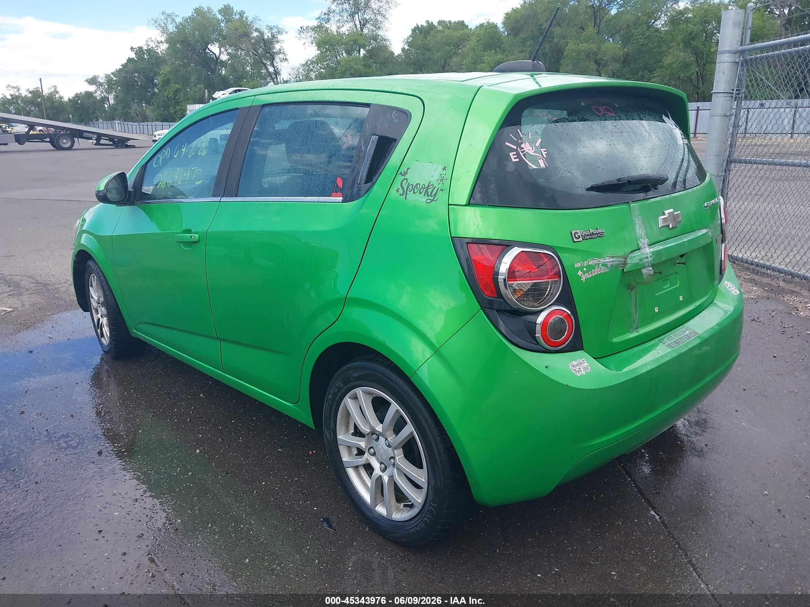 2015 Chevrolet Sonic Lt Auto Green vin: 1G1JC6SB1F4139688